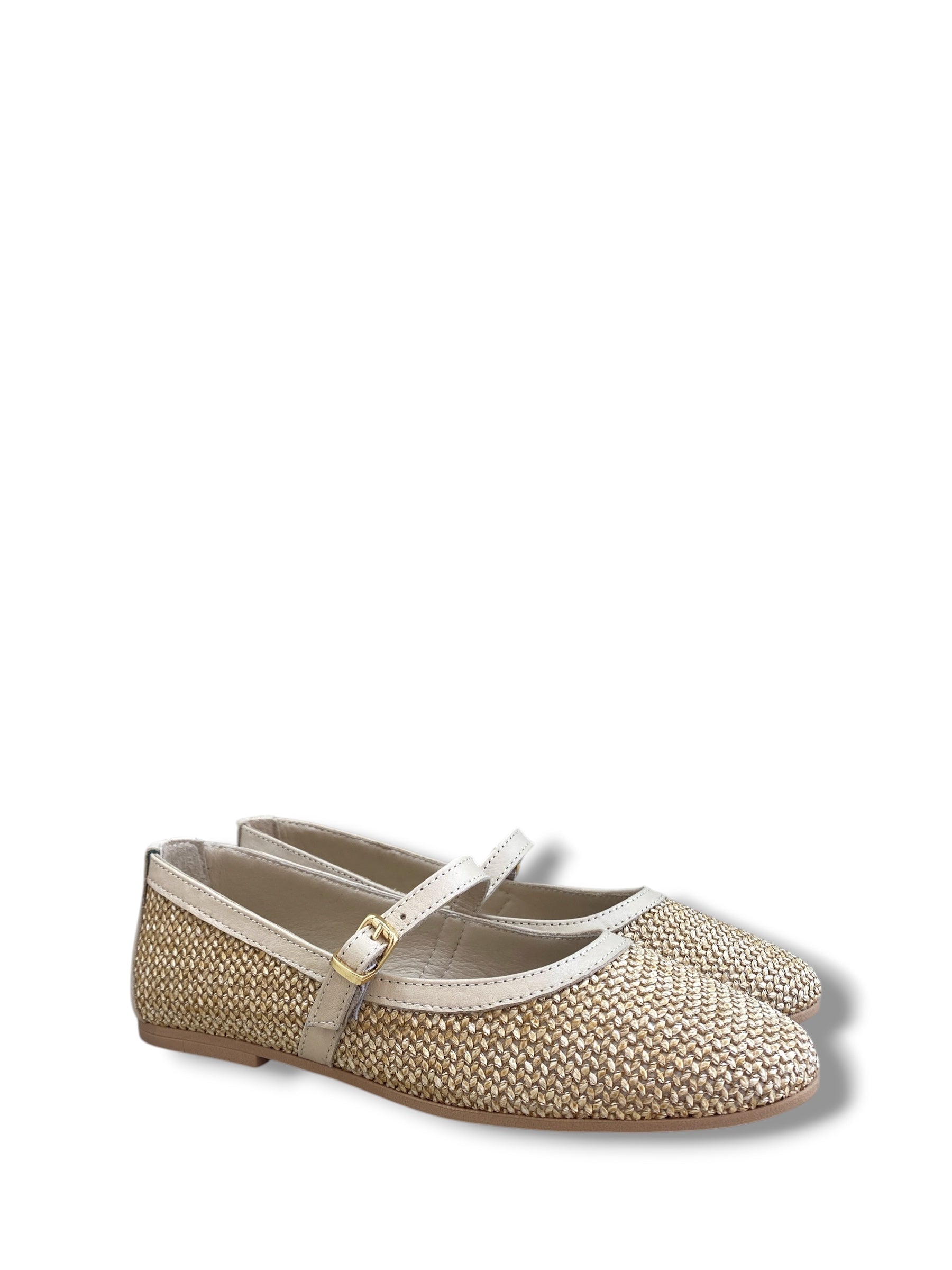 SHADDY BALLERINA RAFFIA BEIGE