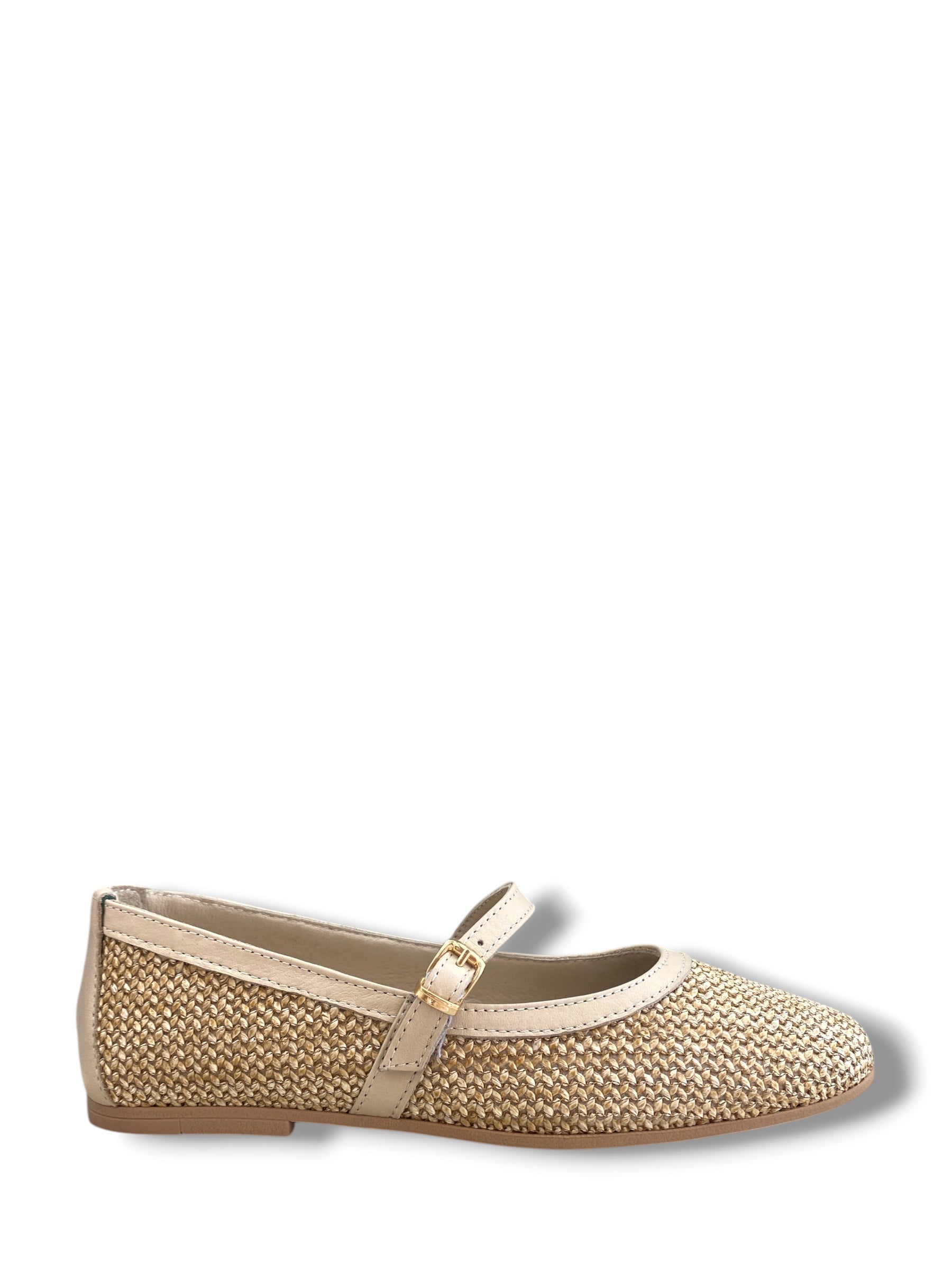 SHADDY BALLERINA RAFFIA BEIGE