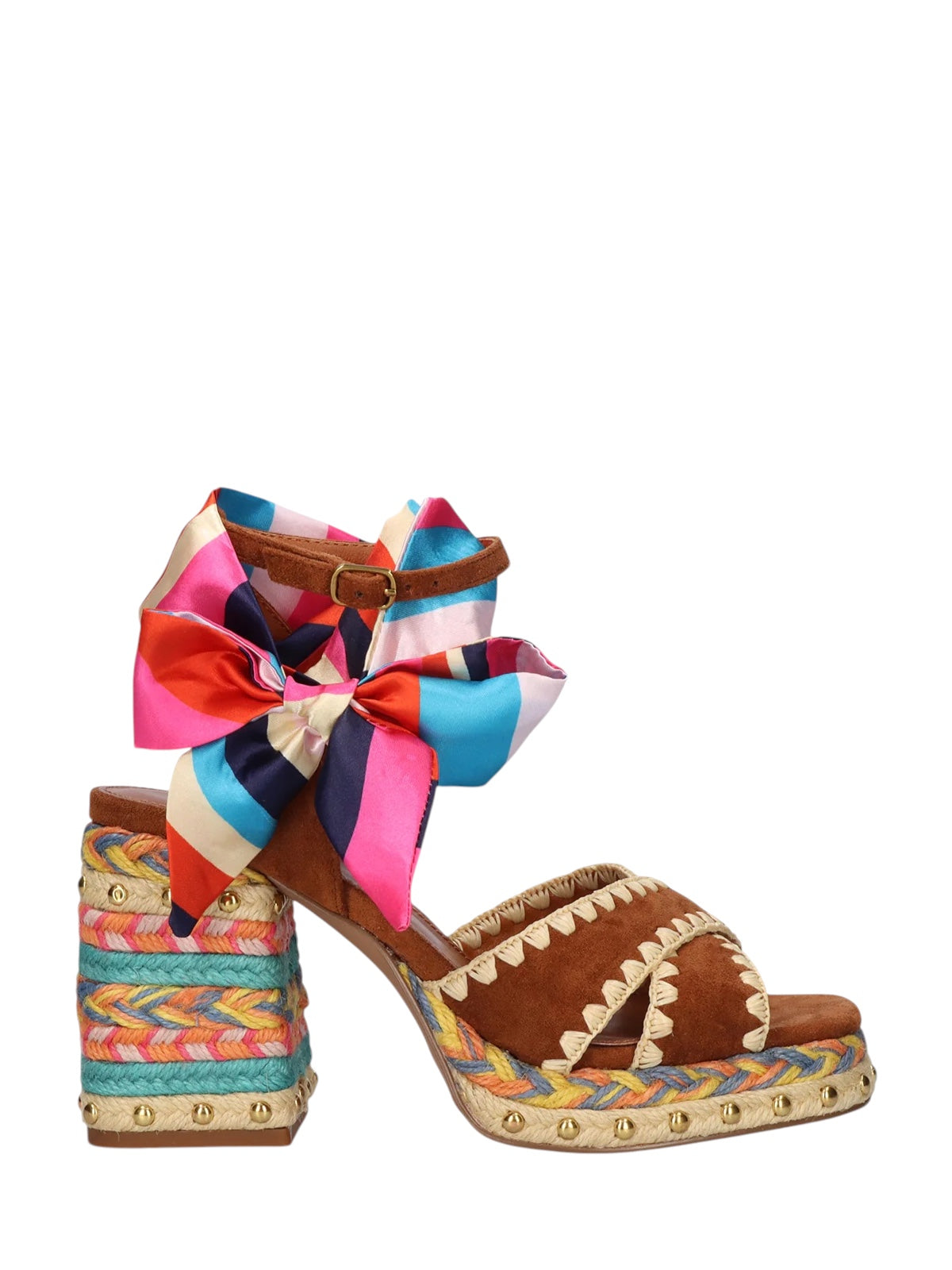 EXÉ SANDALO IN CORDA CON FOULARD