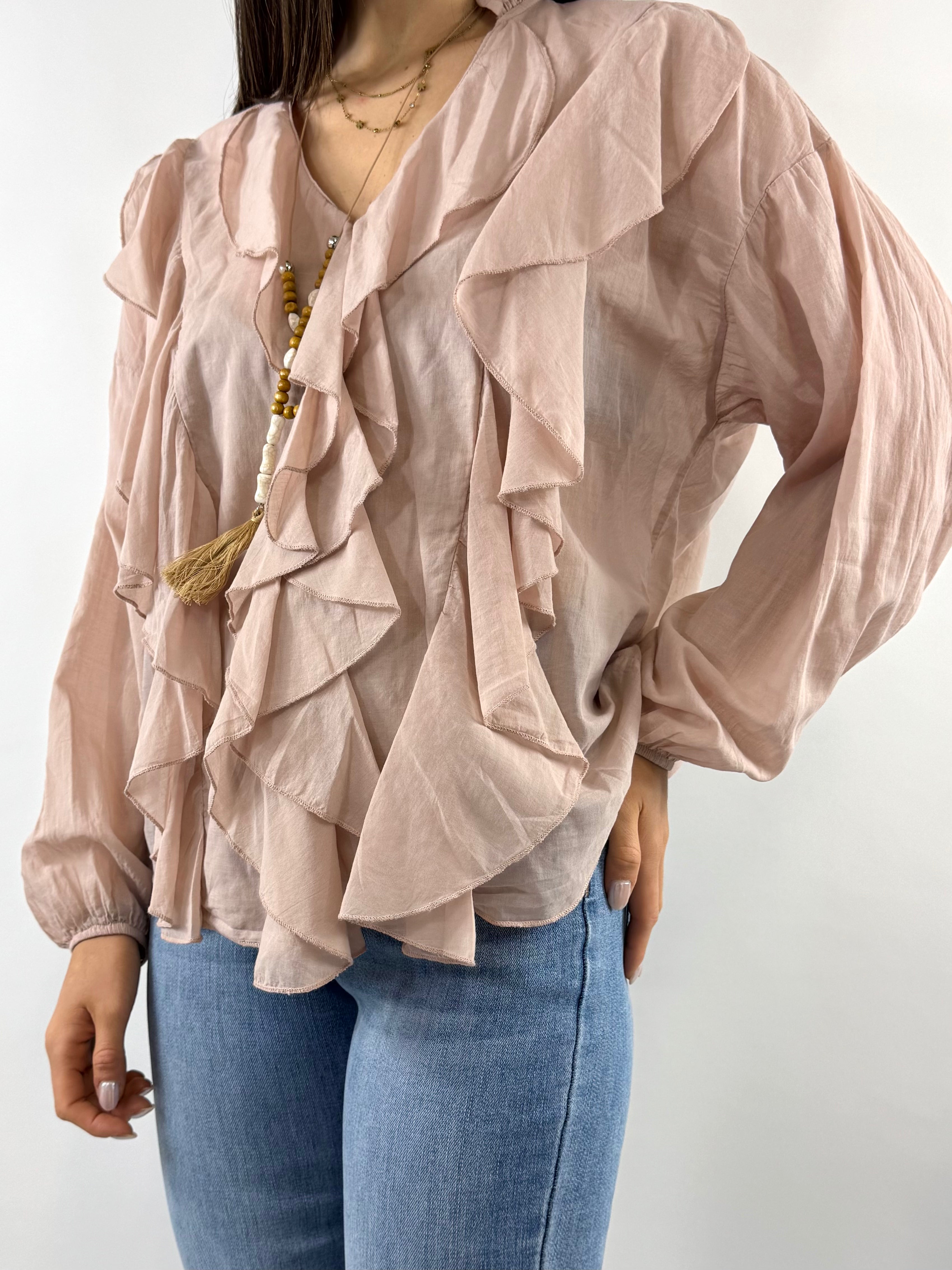 SUSY MIX CAMICIA CON COLLANA ROSA CIPRIA