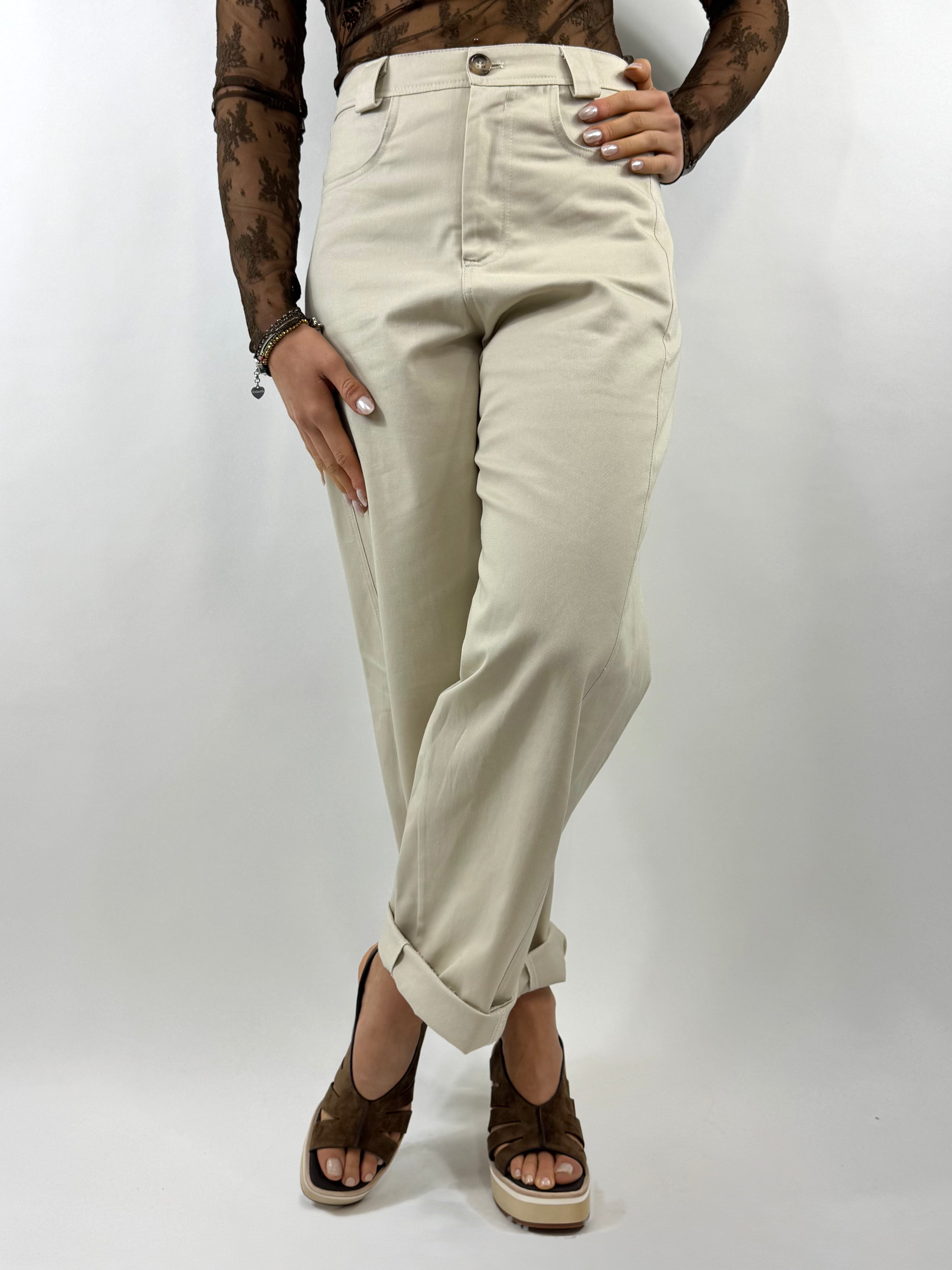 SUSY MIX PANTALONE BALOON BEIGE