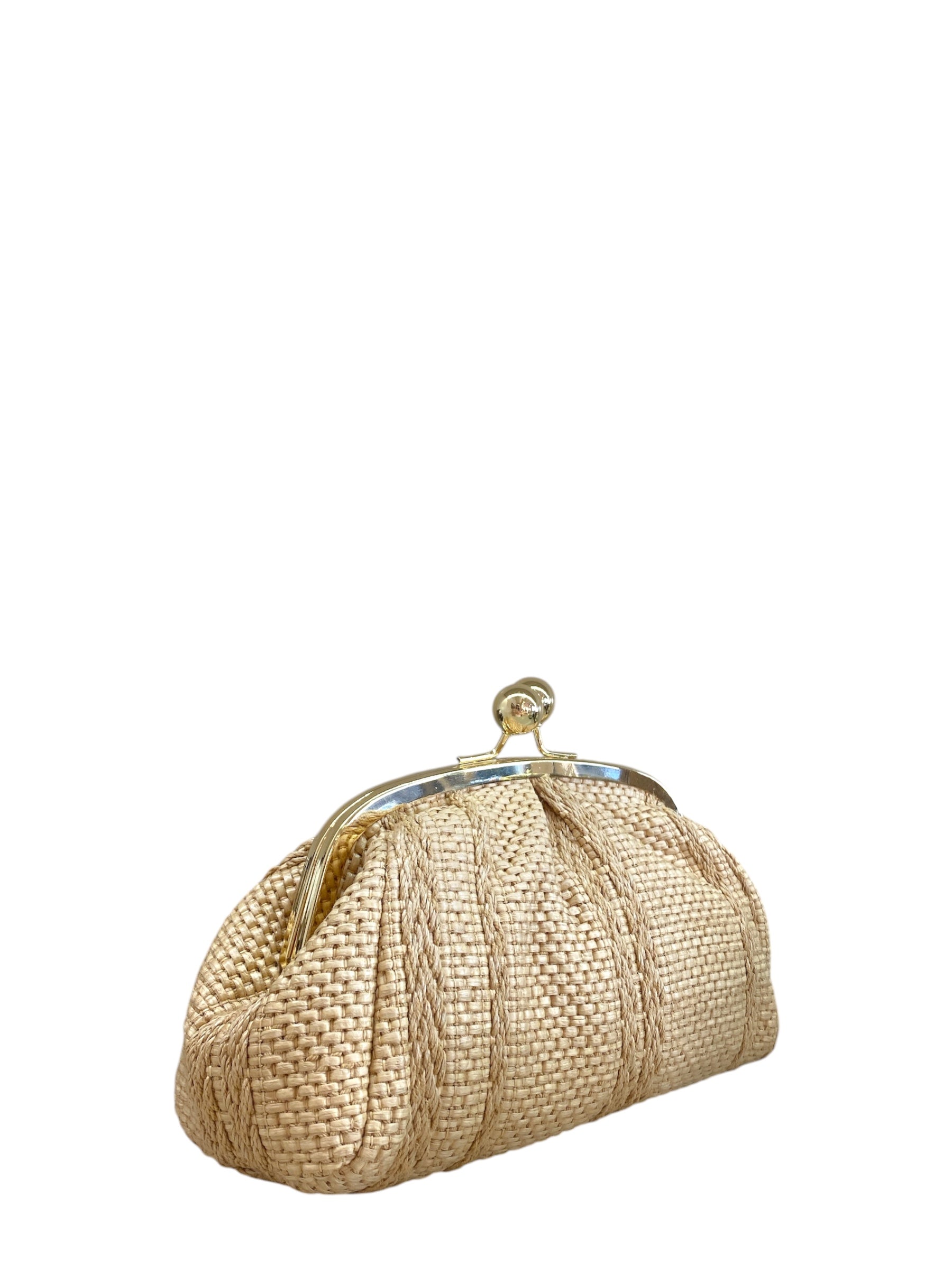 CECILE POCHETTE PASTICCINO RAFIA NATURALE