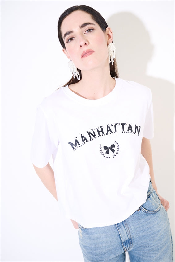 KIKISIX T-SHIRT CROP MANHATTAN