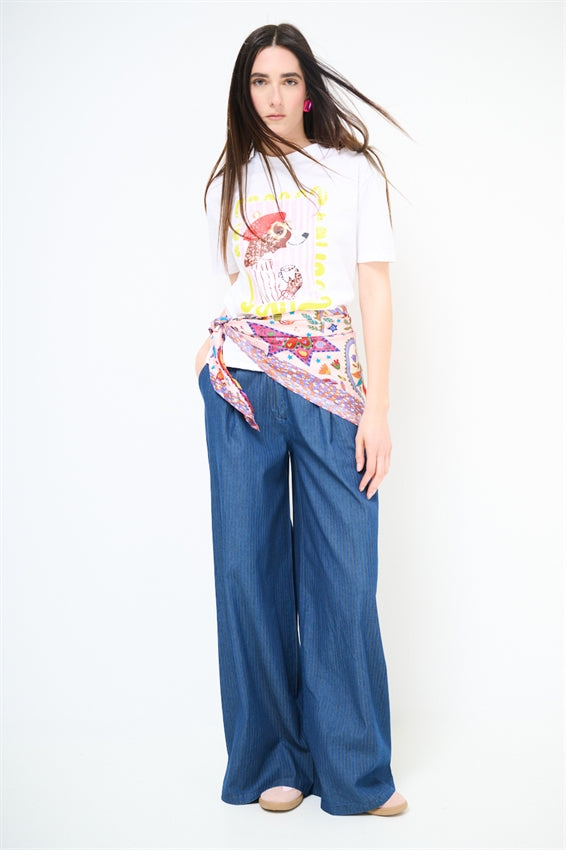 KIKISIX T-SHIRT STAMPA CANE