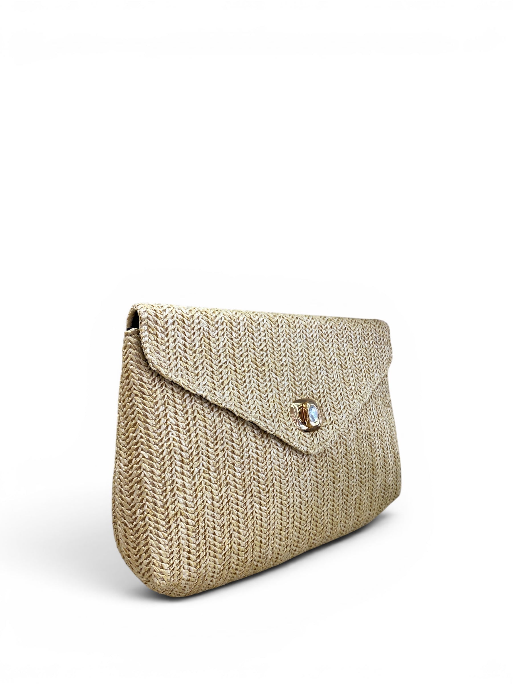 ANNA CECERE POCHETTE RAFIA NATURALE