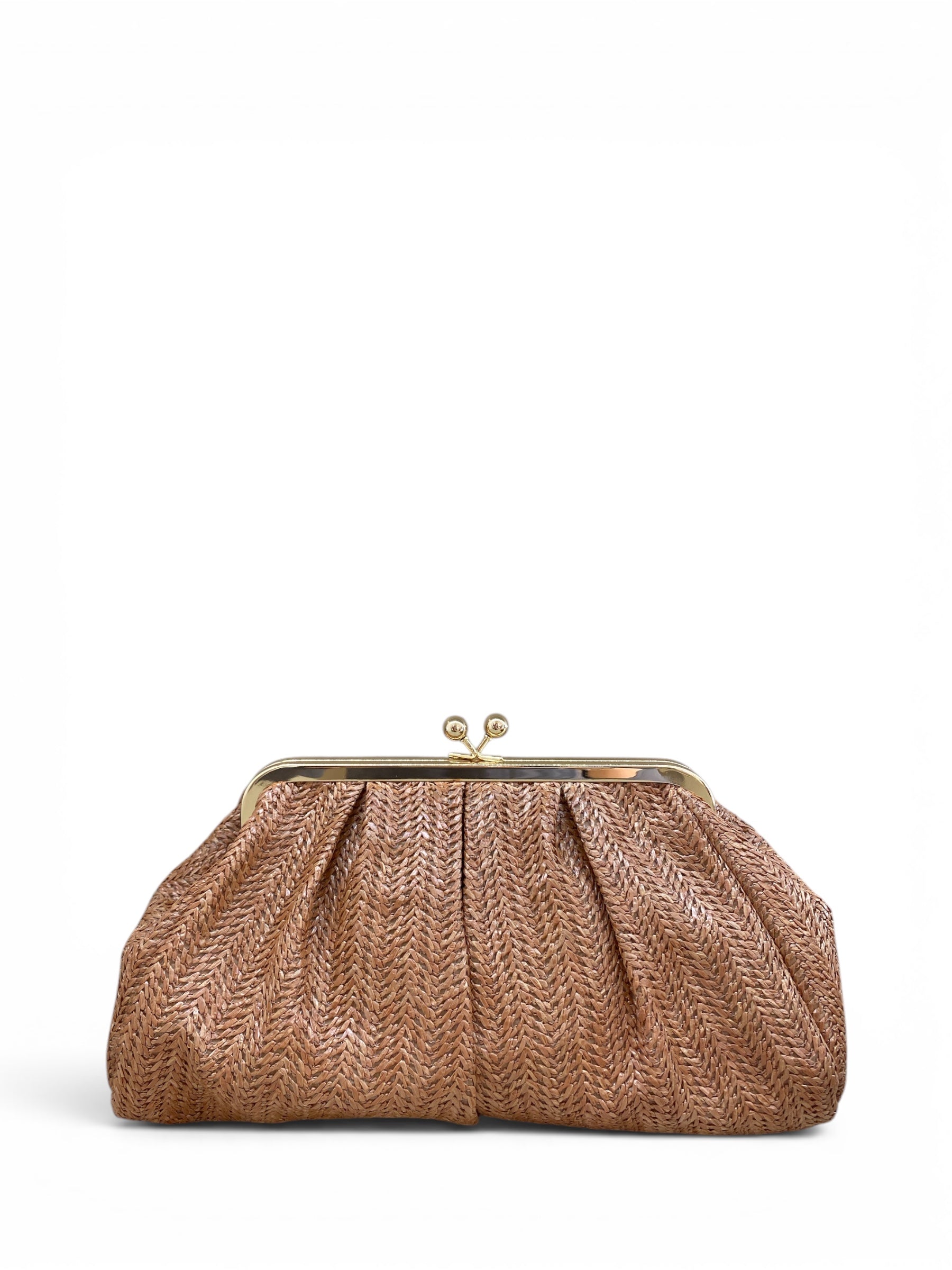 ANNA CECERE POCHETTE PASTICCINO CARAMELLO