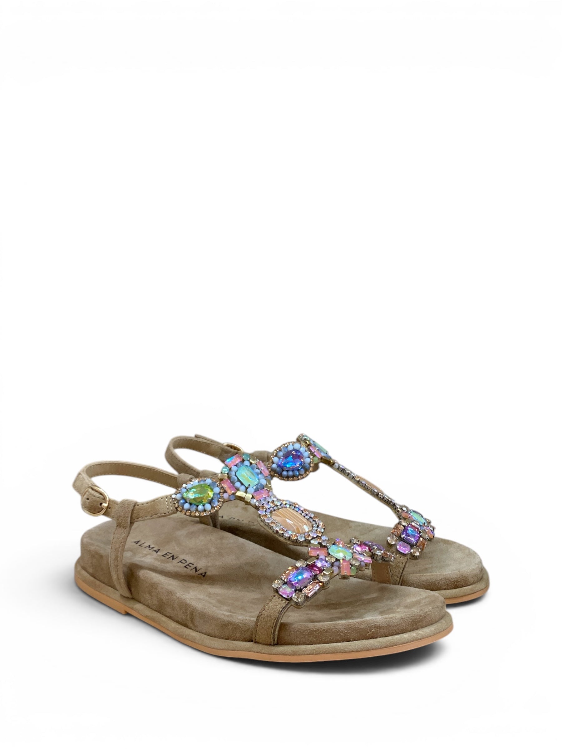 ALMA EN PENA SANDALO PIETRE COLORATE