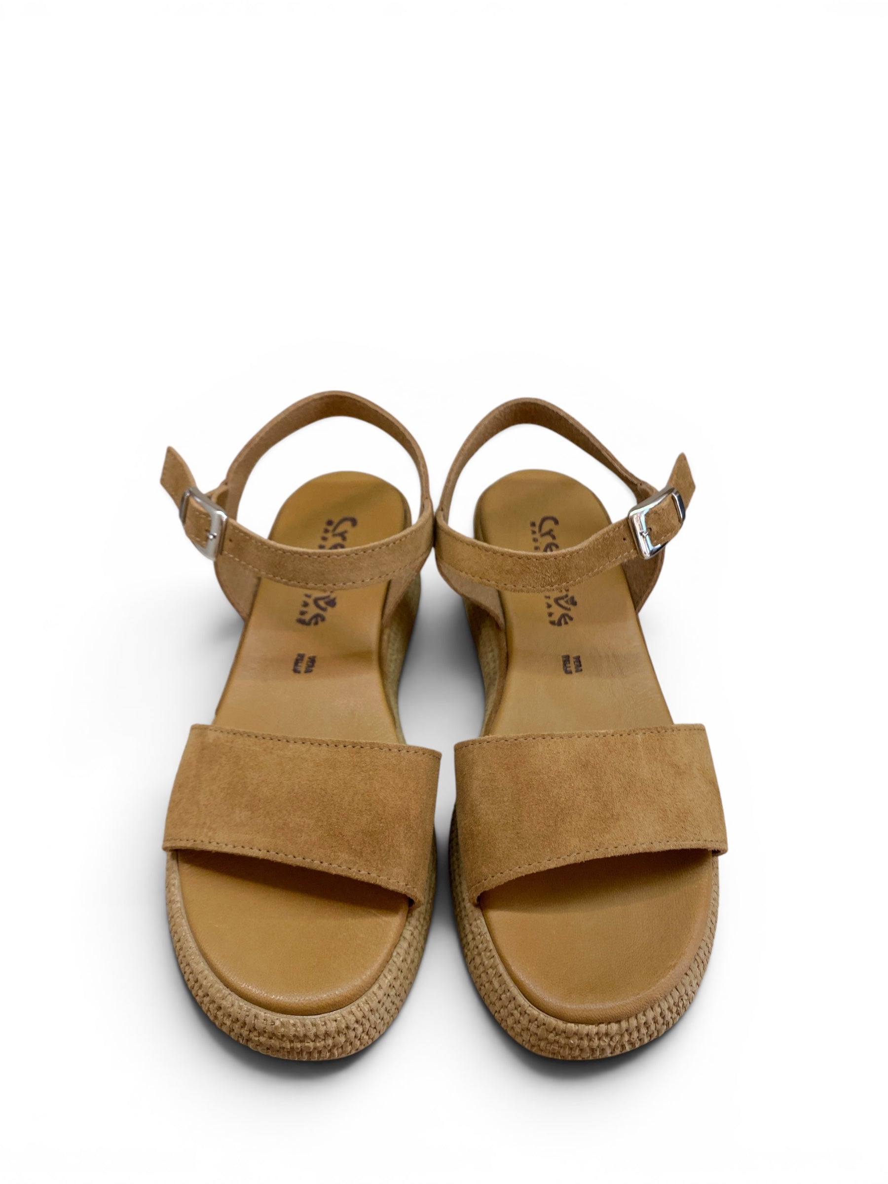CREATIVE SANDALO FASCIA CAMOSCIO CUOIO