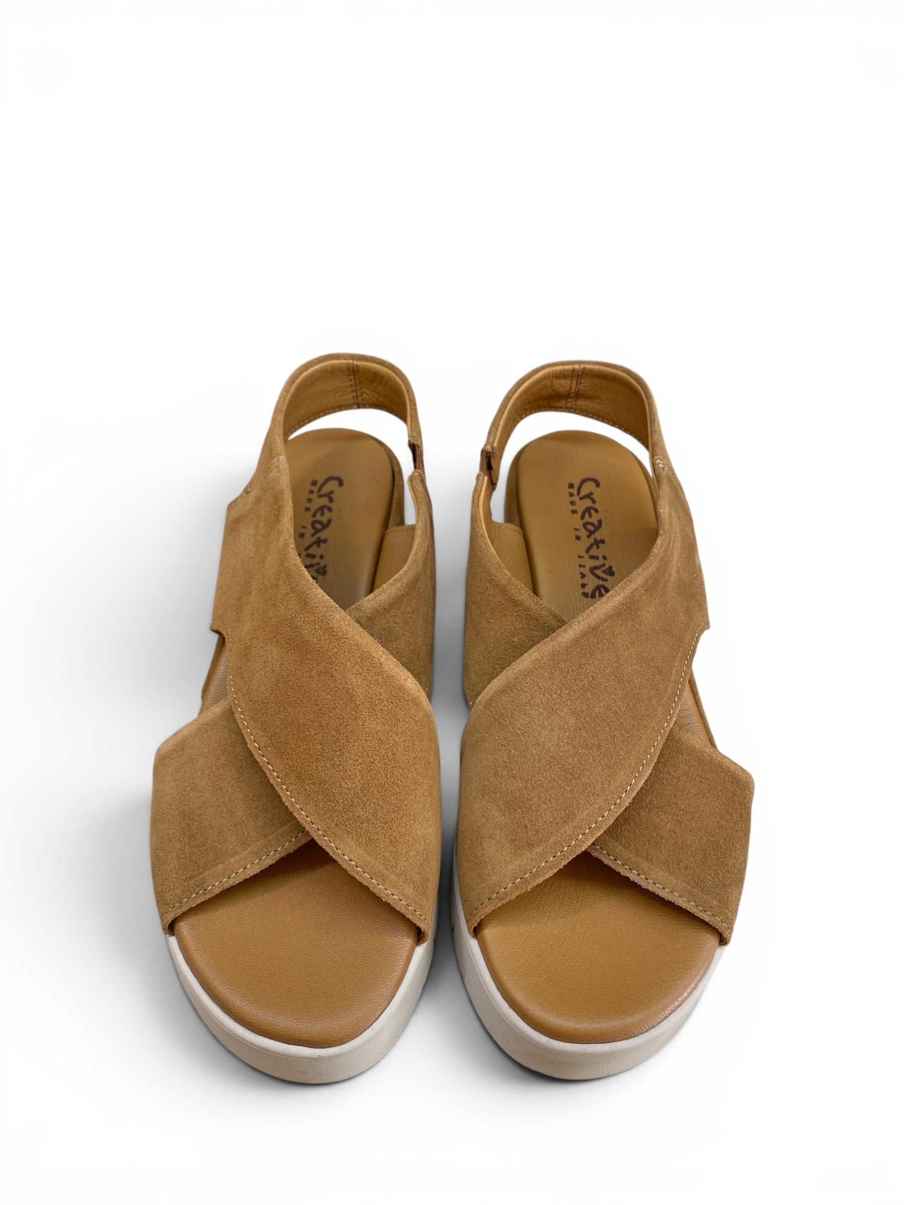 CREATIVE SANDALO INCROCIO CUOIO