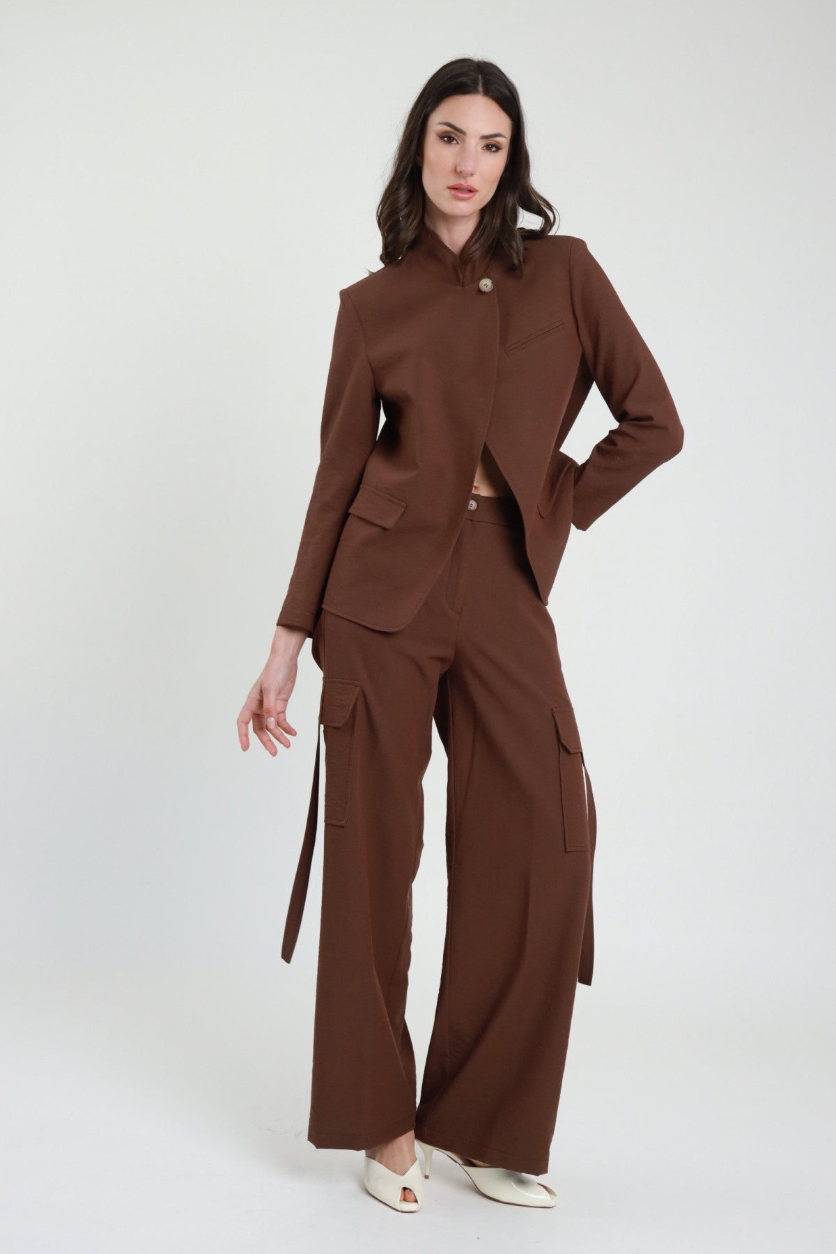 SUSY MIX PANTALONE CARGO CAFFÈ