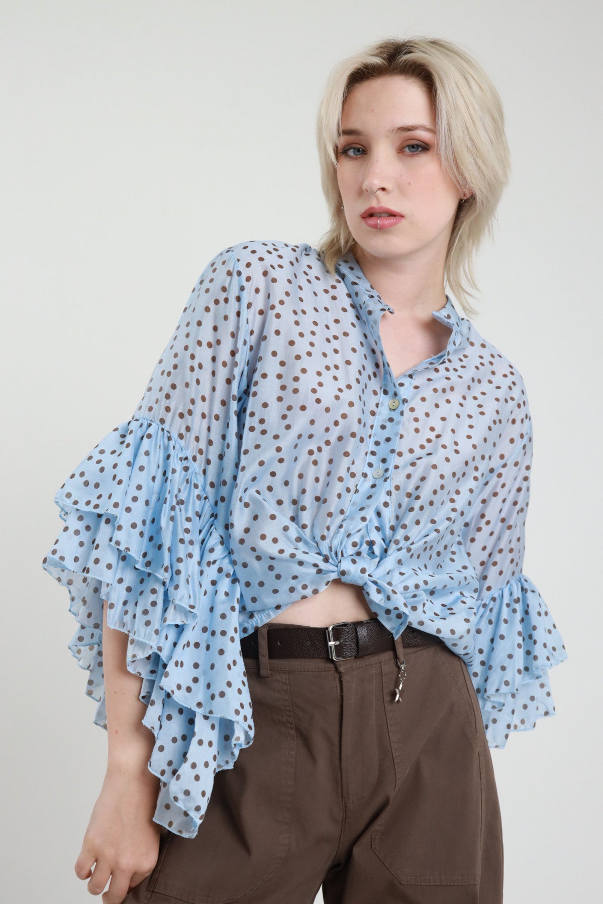 SUSY MIX CAMICIA GALE CELESTE