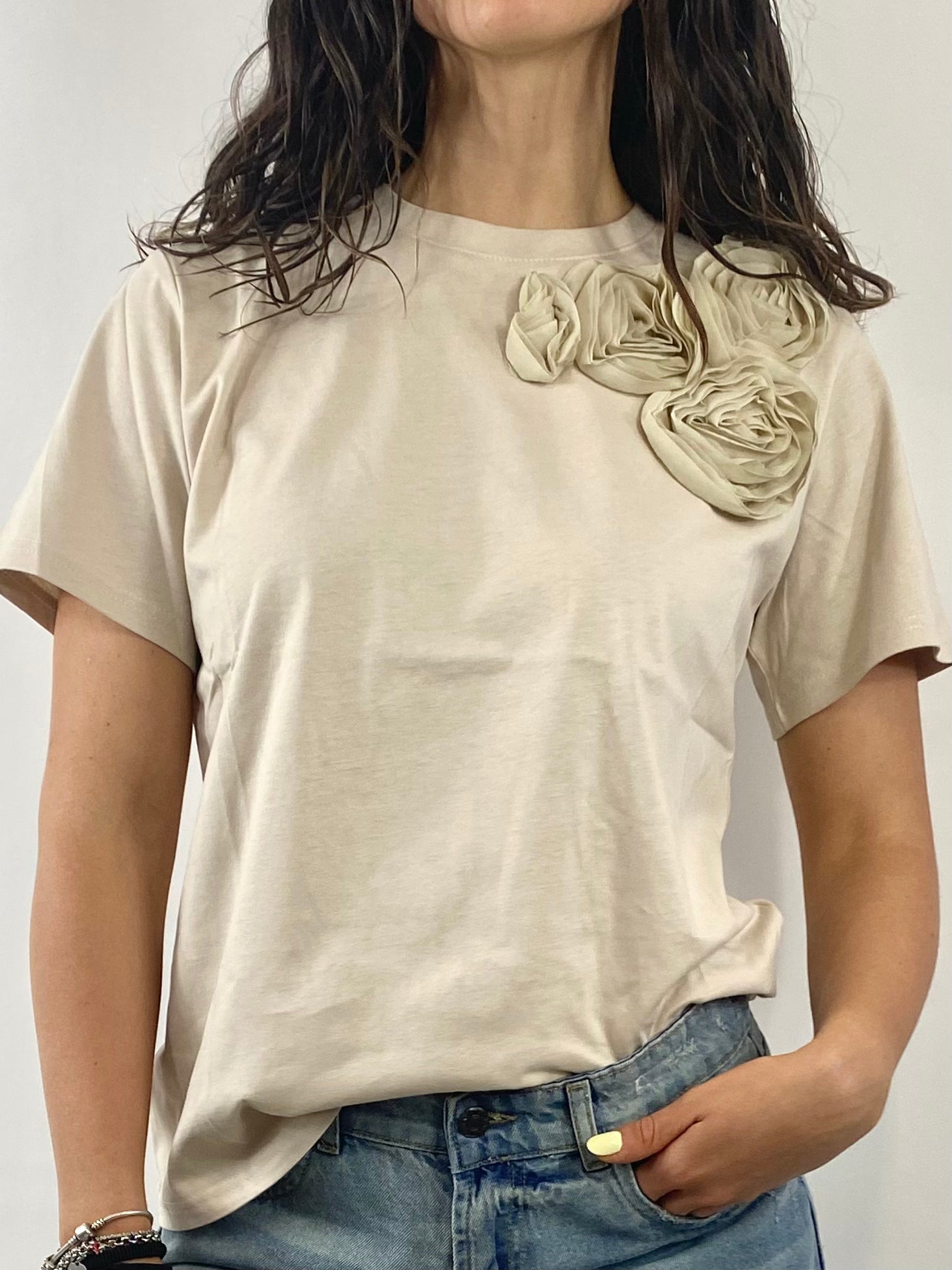 SUSY MIX T-SHIRT ROSE BEIGE