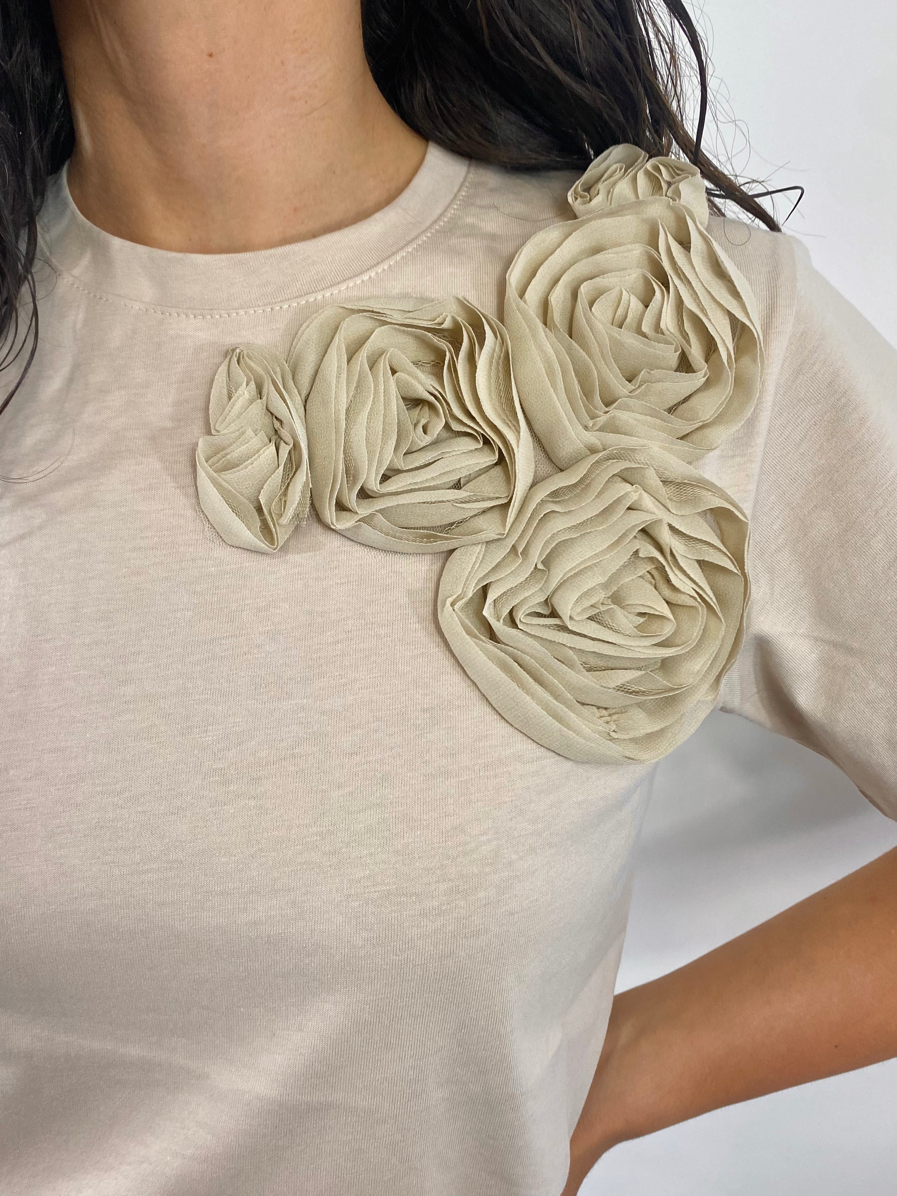 SUSY MIX T-SHIRT ROSE BEIGE