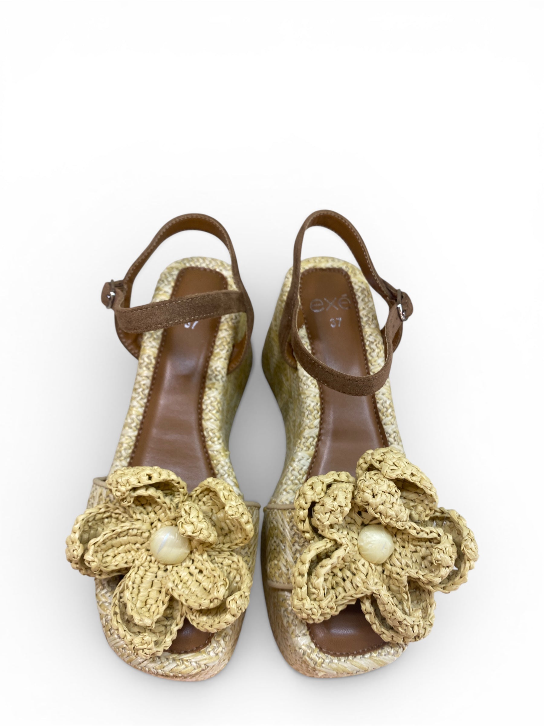 EXÉ ZEPPA RAFIA CON FIORE BEIGE