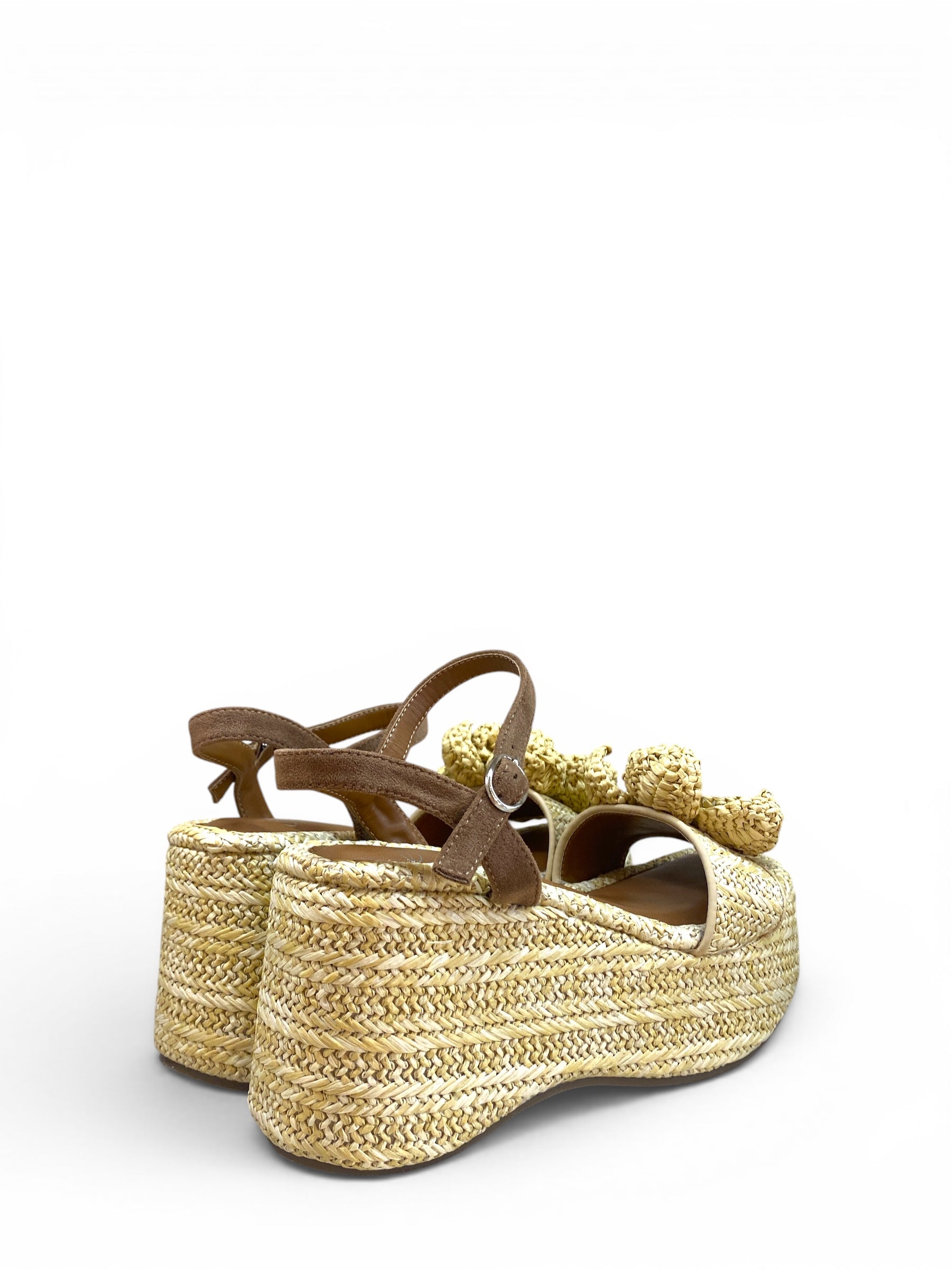 EXÉ ZEPPA RAFIA CON FIORE BEIGE
