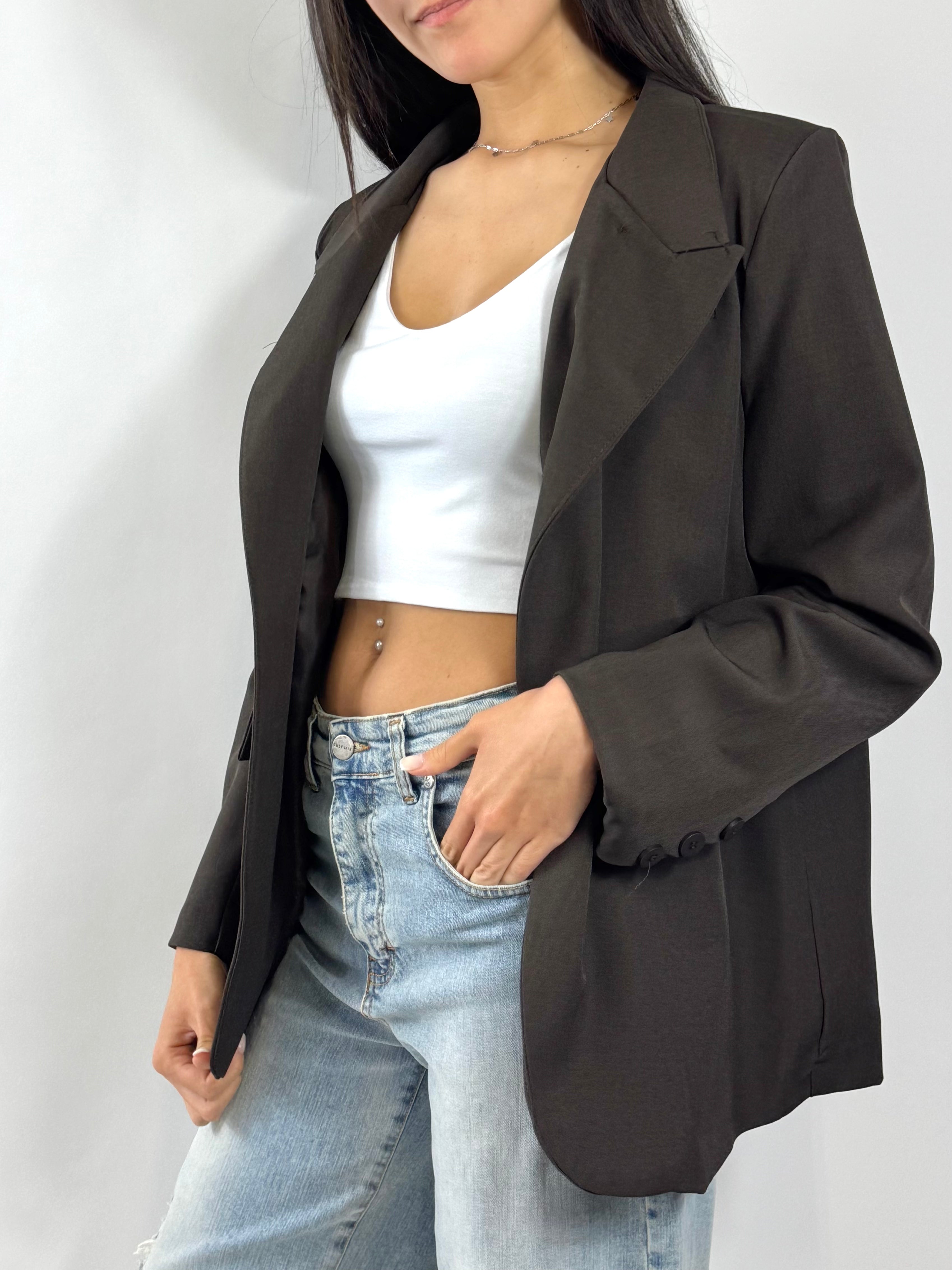 CECILE BLAZER COLLO ALTO MORO