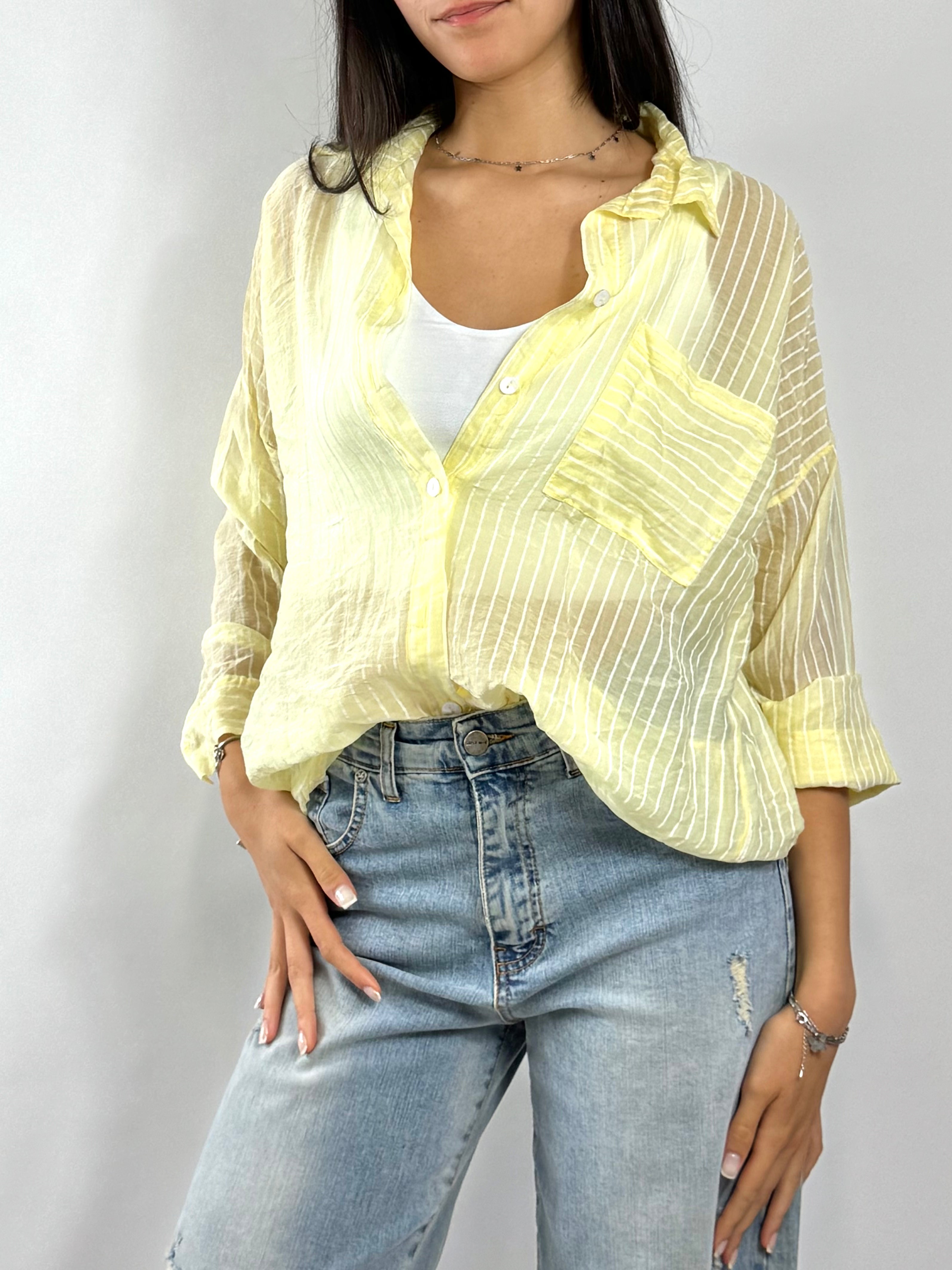 CECILIE CAMICIA A RIGHE GIALLA
