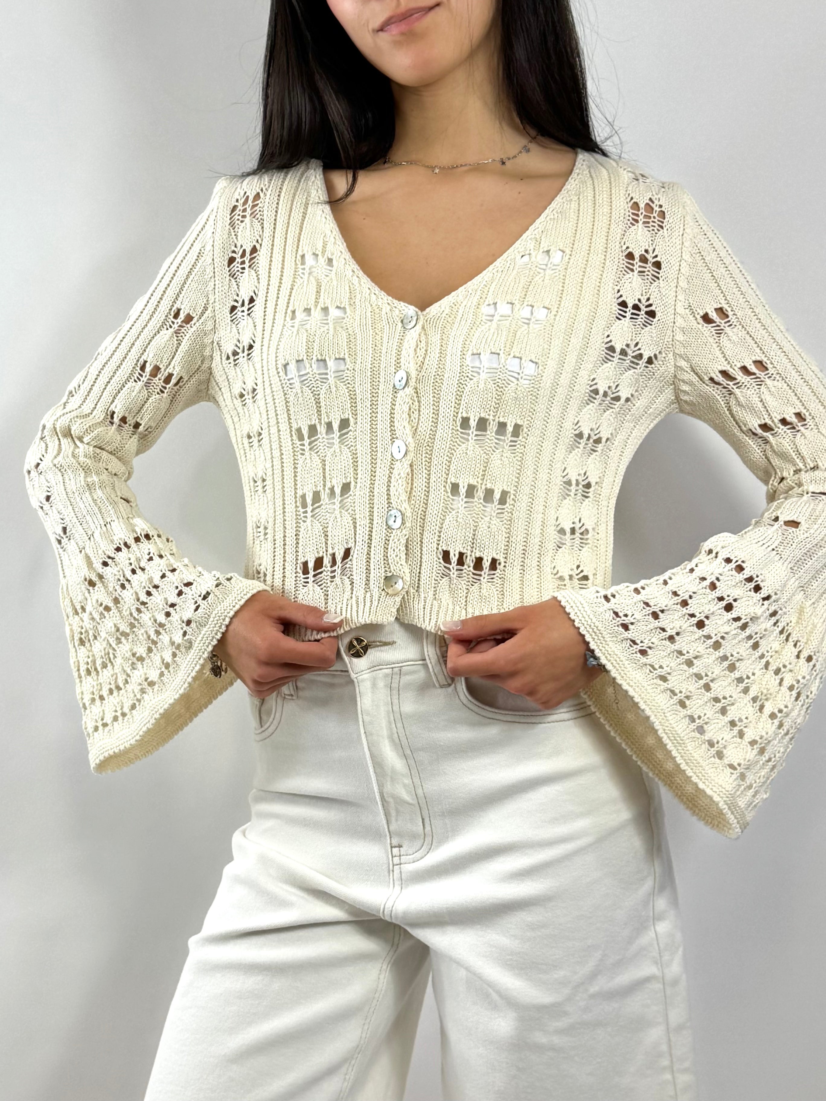 CECILIE CARDIGAN MAGLIA BEIGE