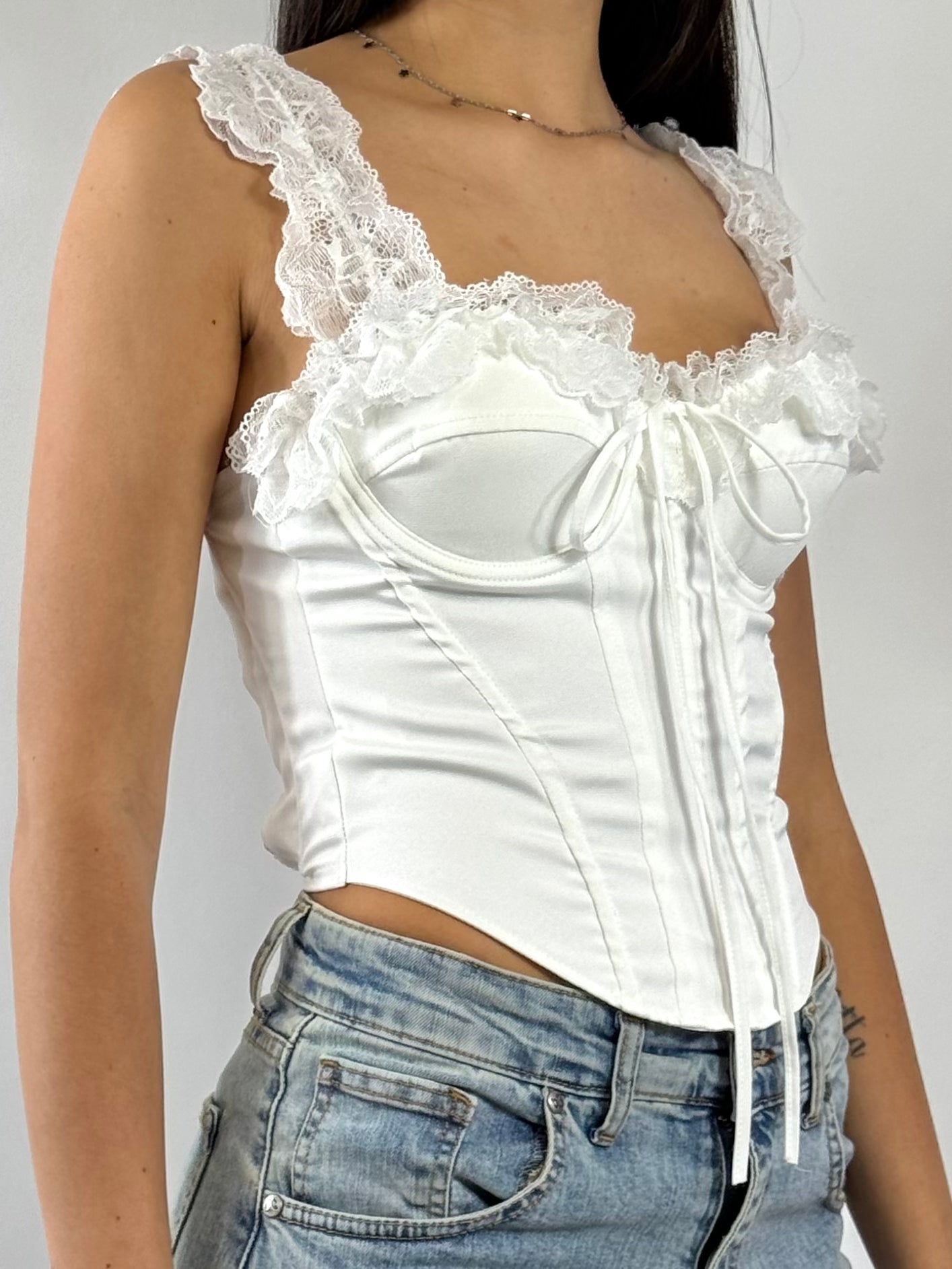 CECILE CORSETTO ROUCHES BIANCO