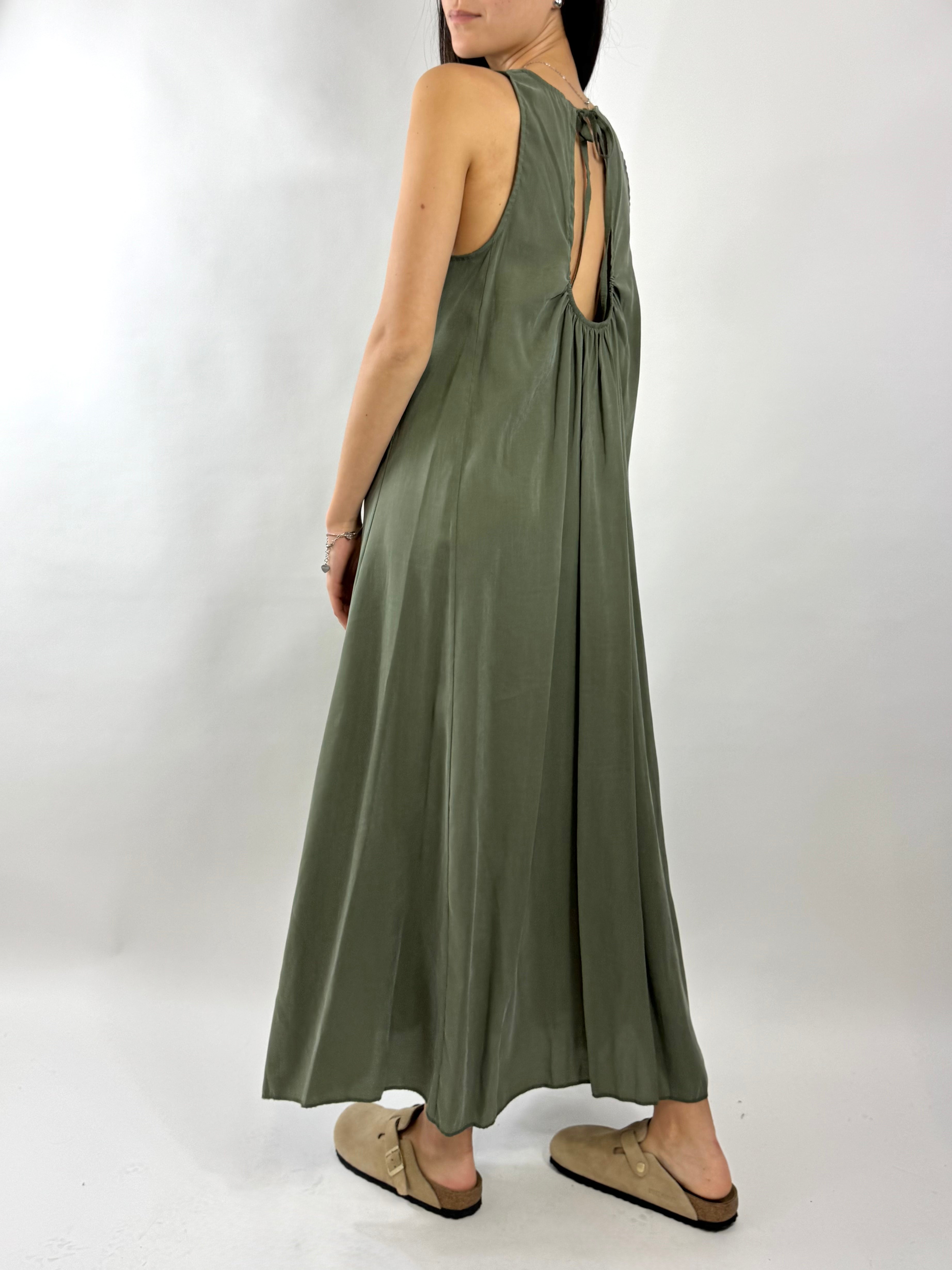 CECILE ABITO LUNGO VERDE MILITARE