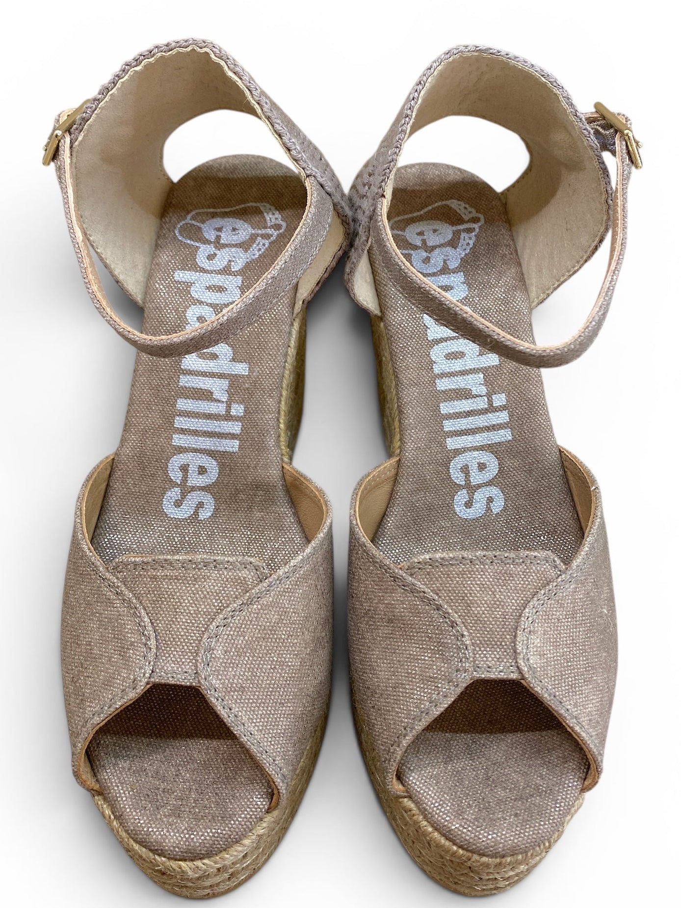 ESPADRILLES ADO LAME TAUPE