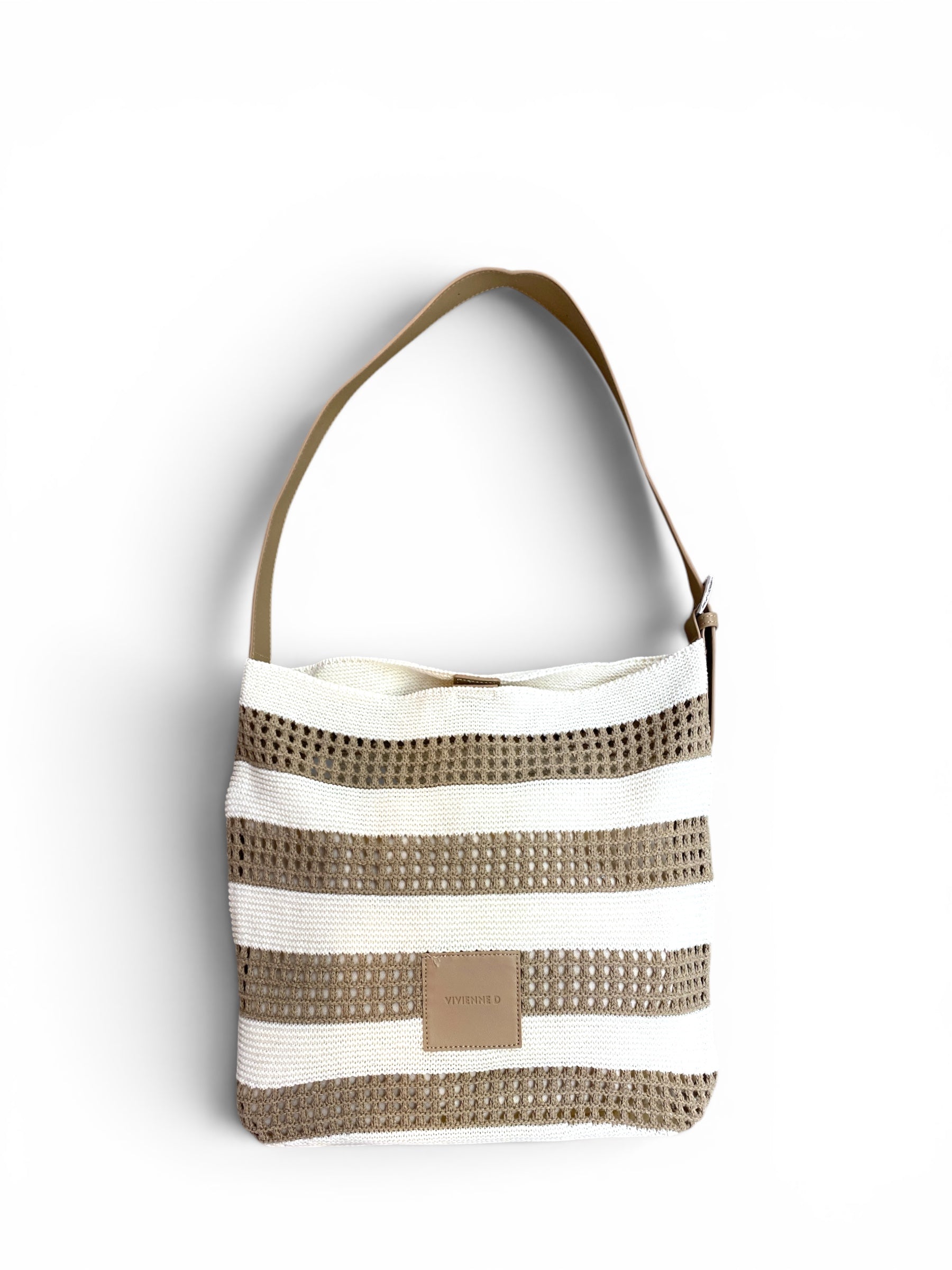 VIVIENNE D BORSA A RIGHE BEIGE