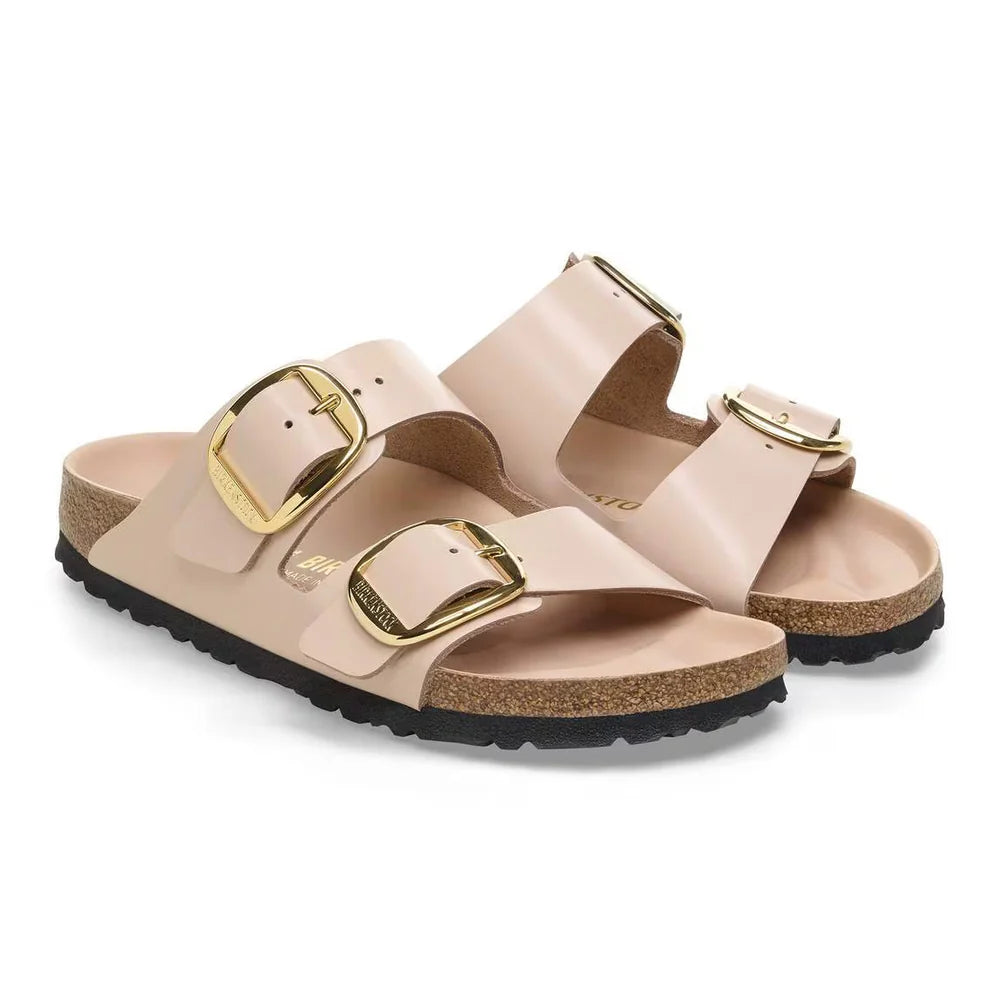 BIRKENSTOCK ARIZONA HIGH SHINE NEW BEIGE