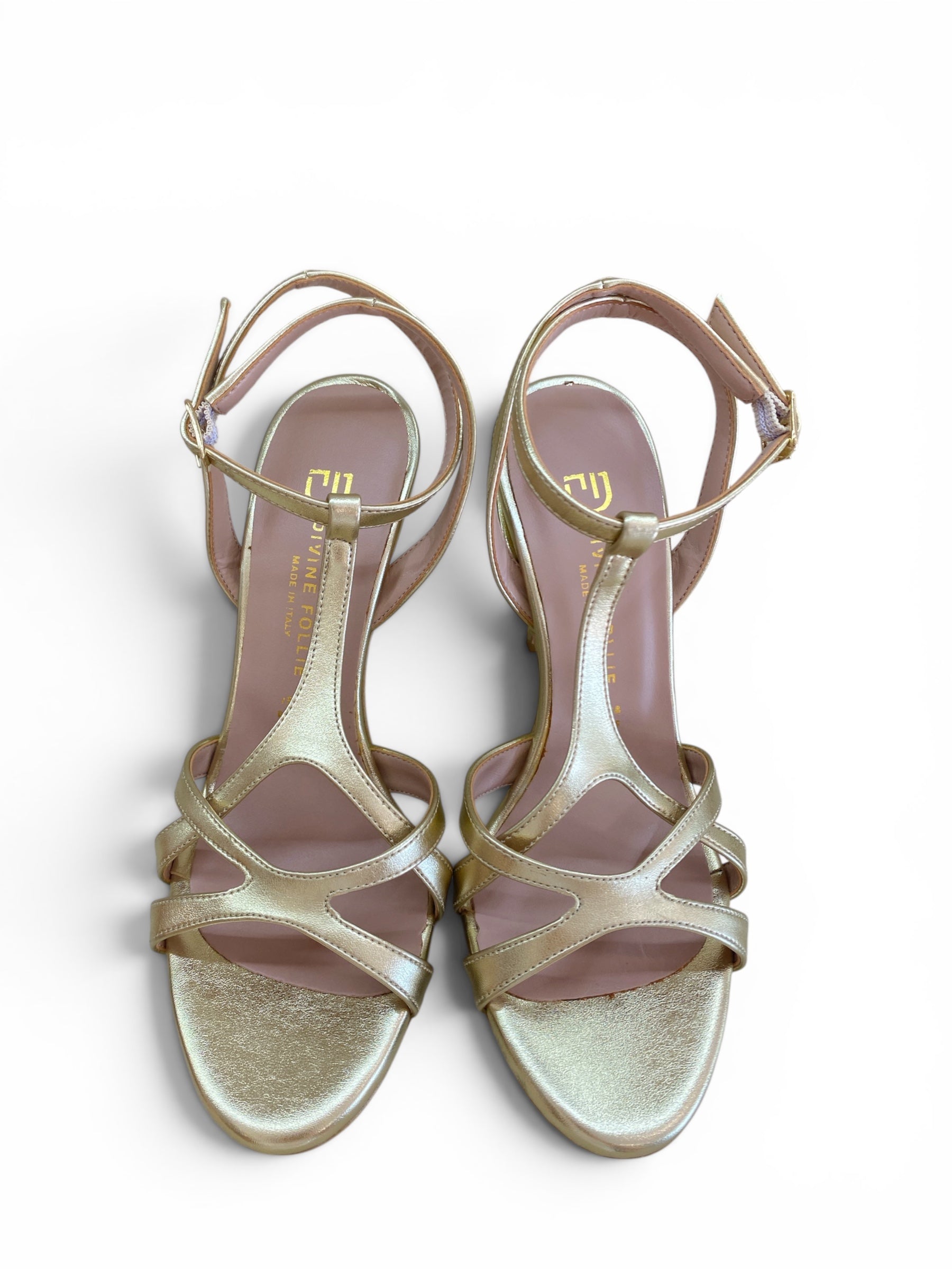 DIVINE FOLLIE SANDALO TACCO ALTO PLATINO