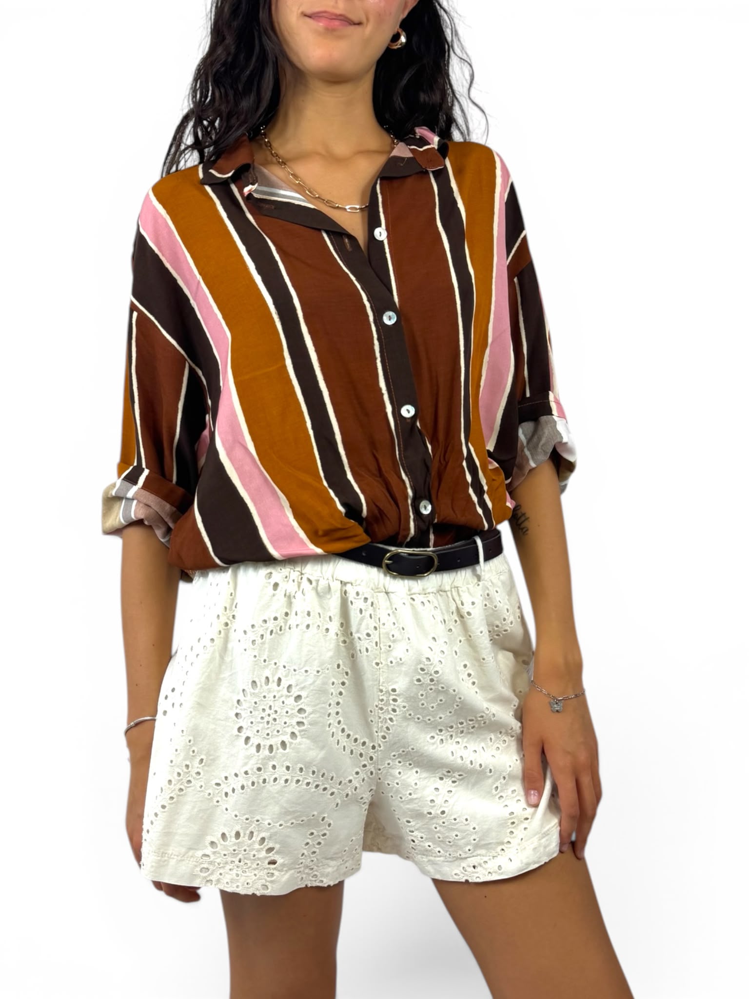 SUSY MIX CAMICIA RIGHE MORO