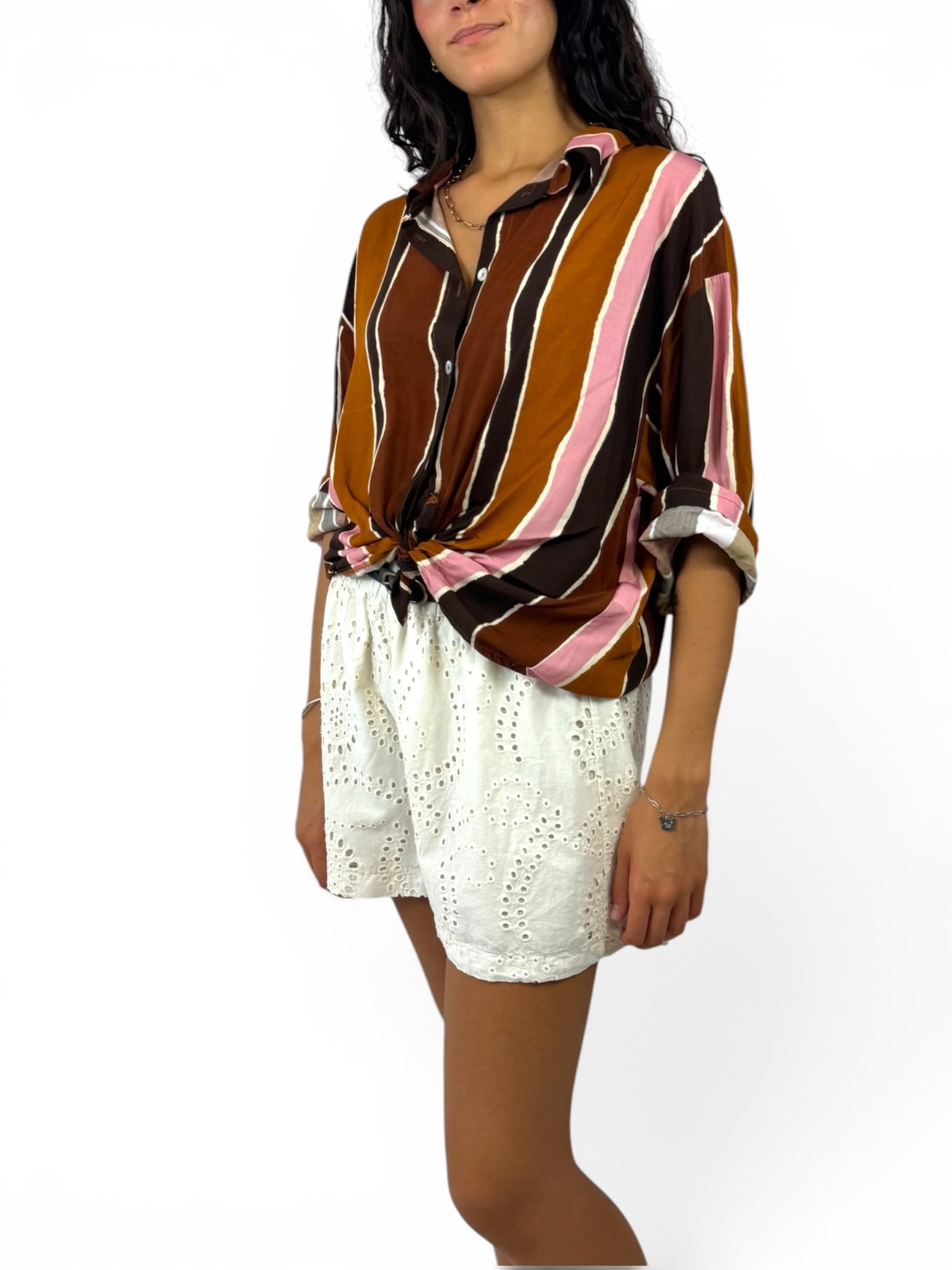 SUSY MIX CAMICIA RIGHE MORO