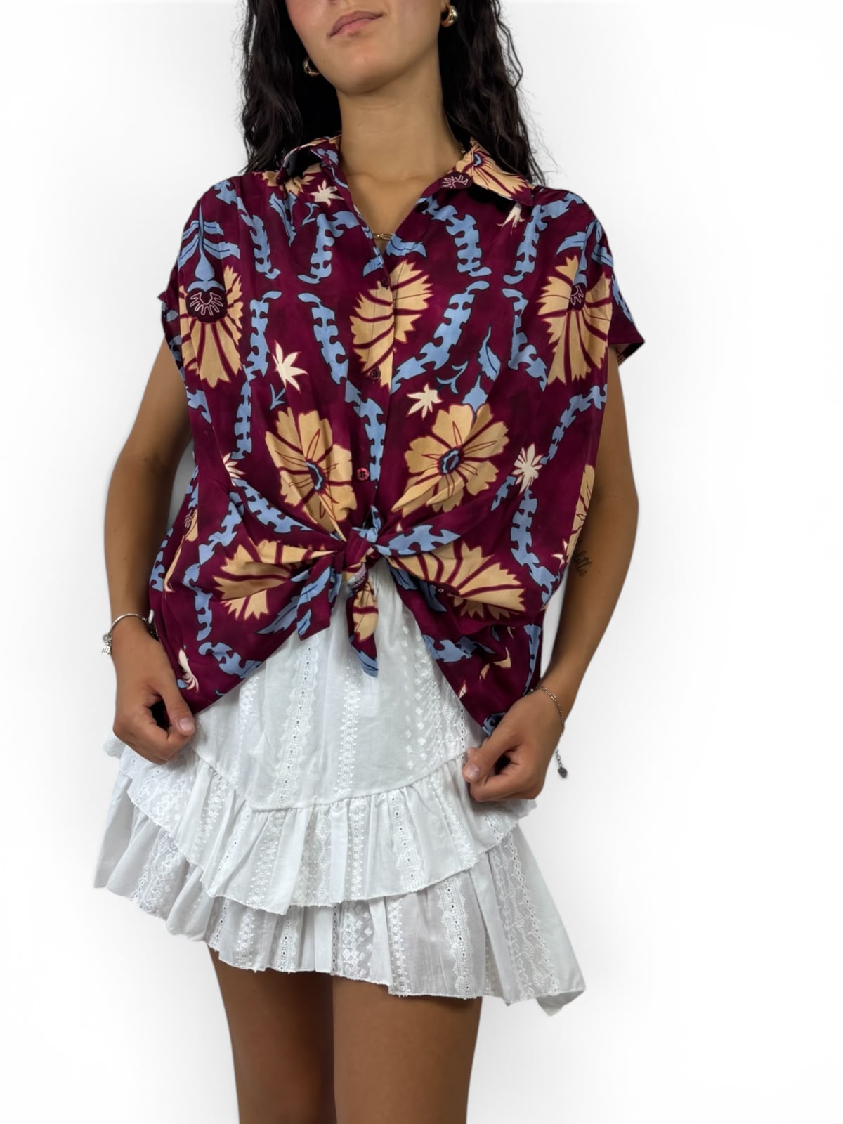 SUSY MIX CAMICIA BORDEAUX