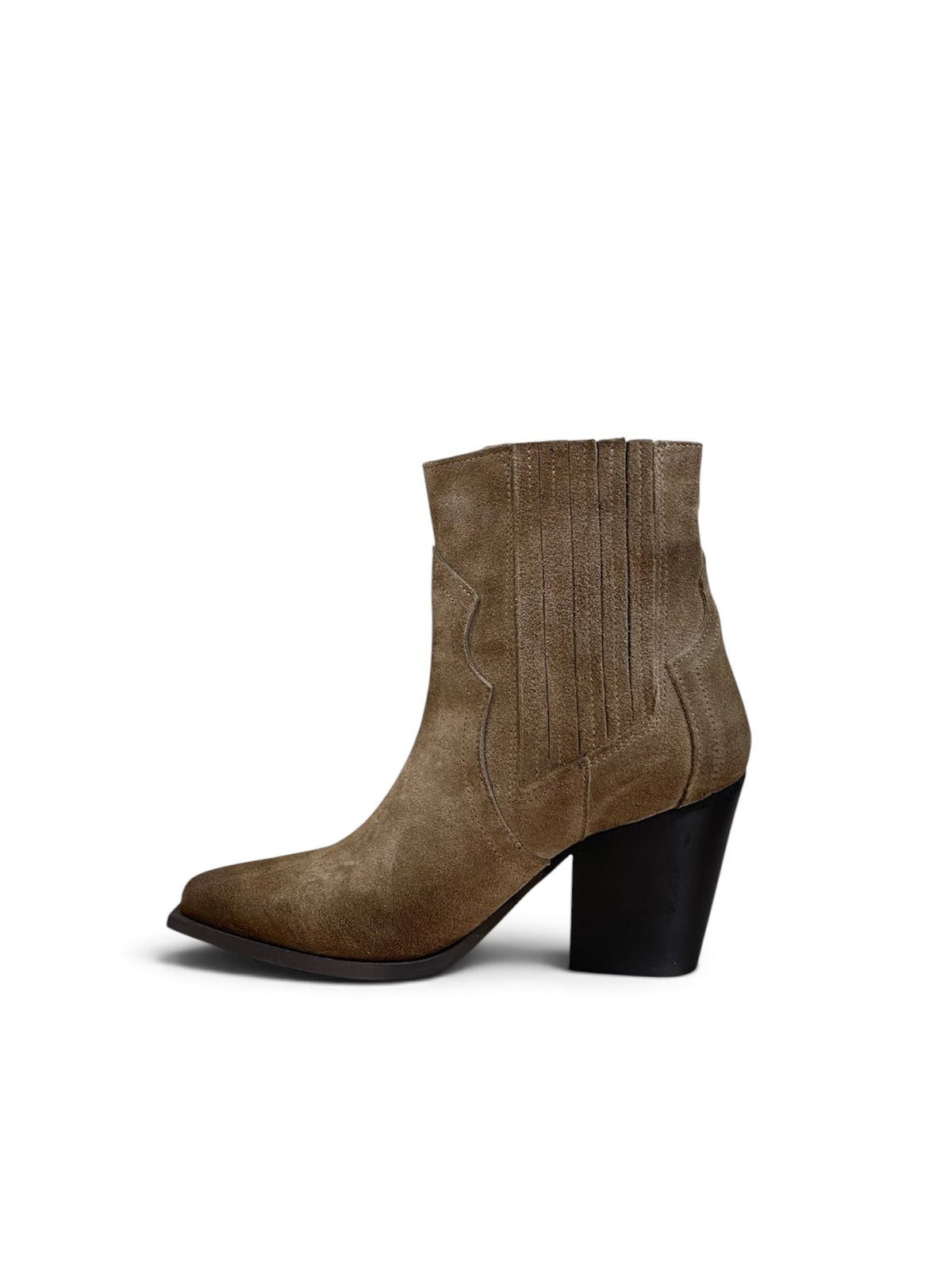 DIVINE FOLLIE STIVALETTO IN CAMOSCIO TAUPE