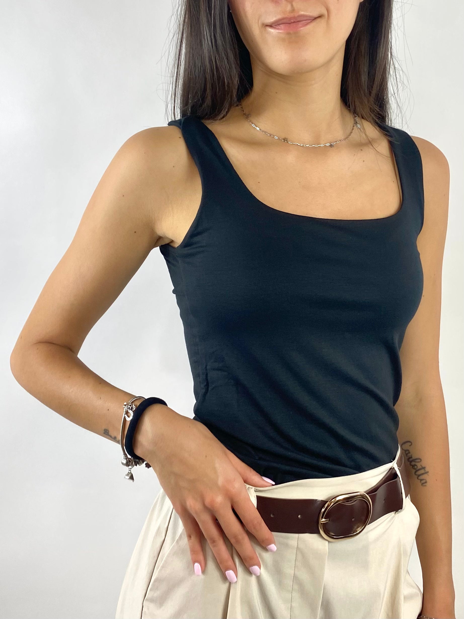 SUSY MIX TOP CANOTTA NERO