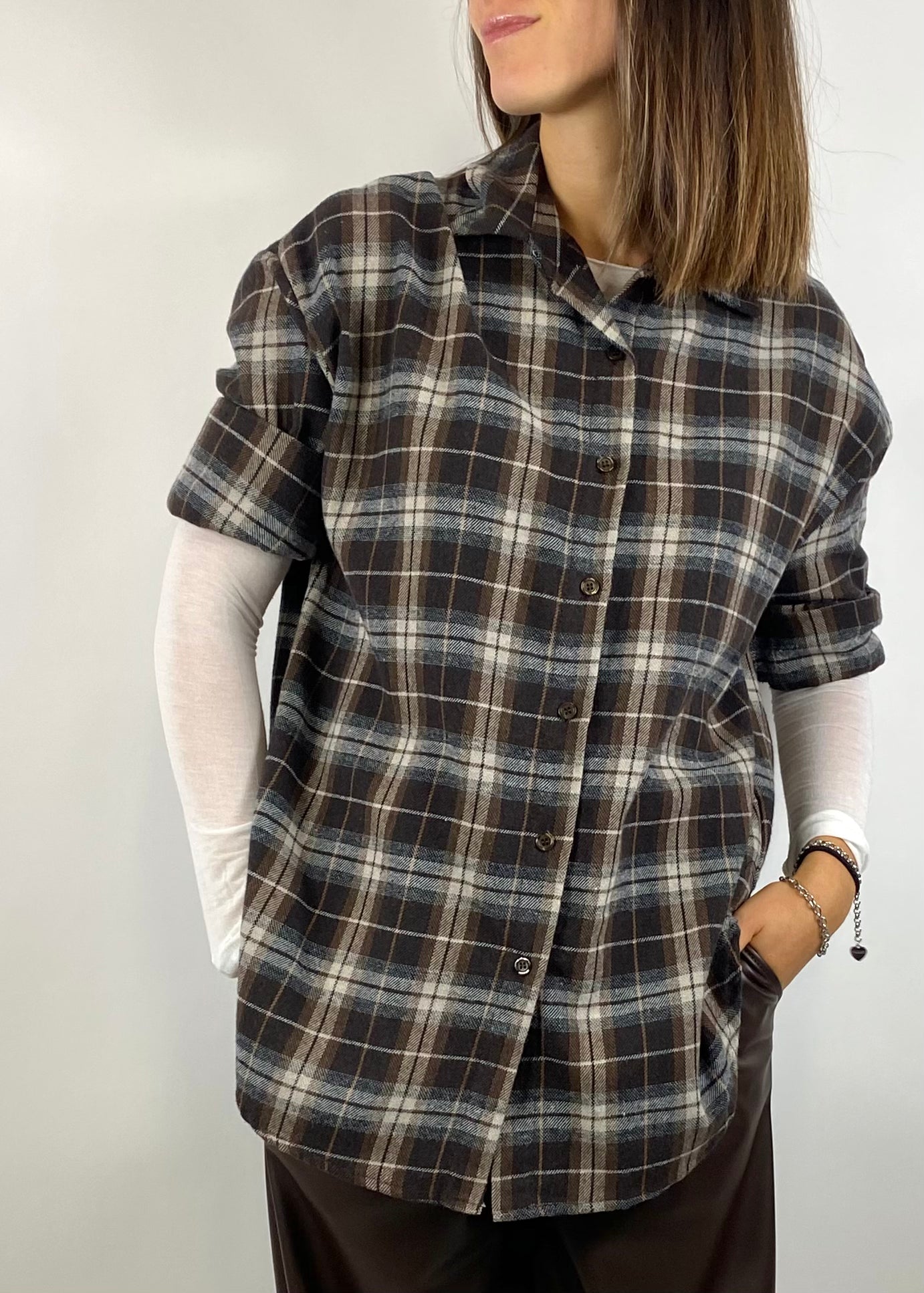 SUSY MIX CAMICIA A QUADRI MORO