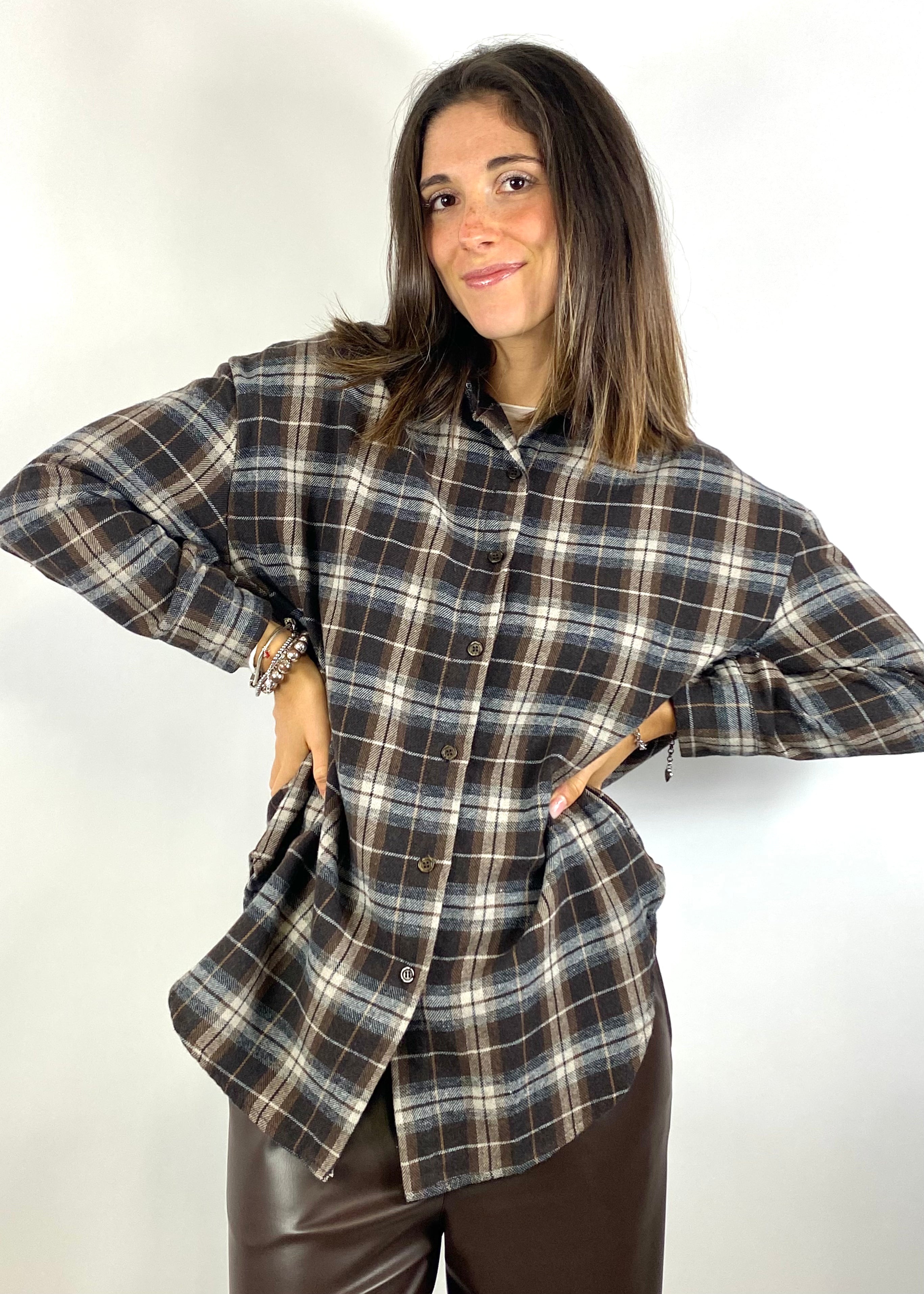SUSY MIX CAMICIA A QUADRI MORO
