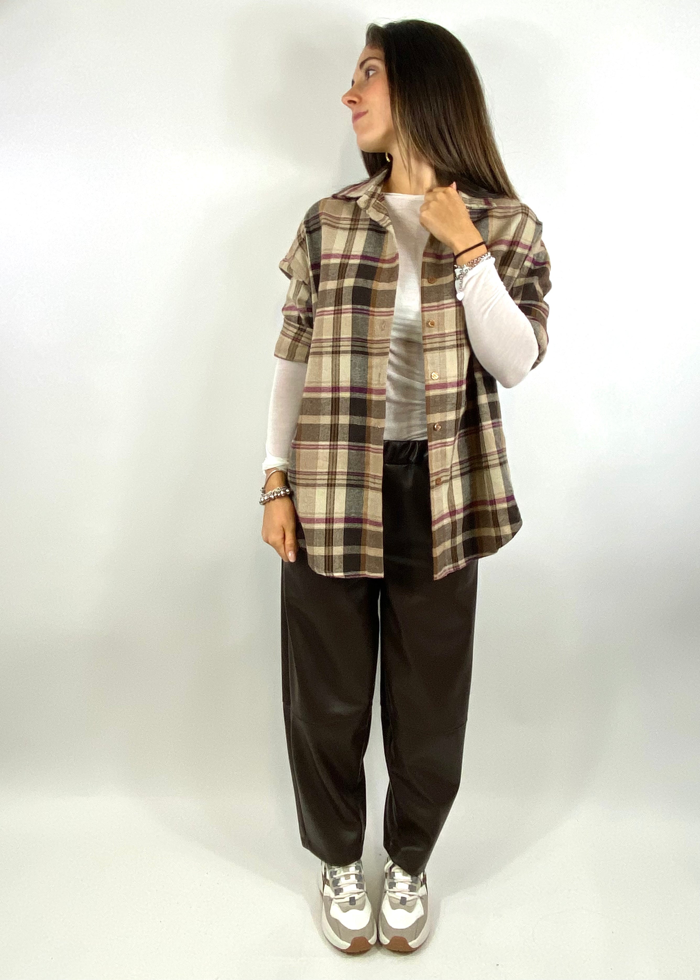 SUSY MIX CAMICIA CHECK MORO