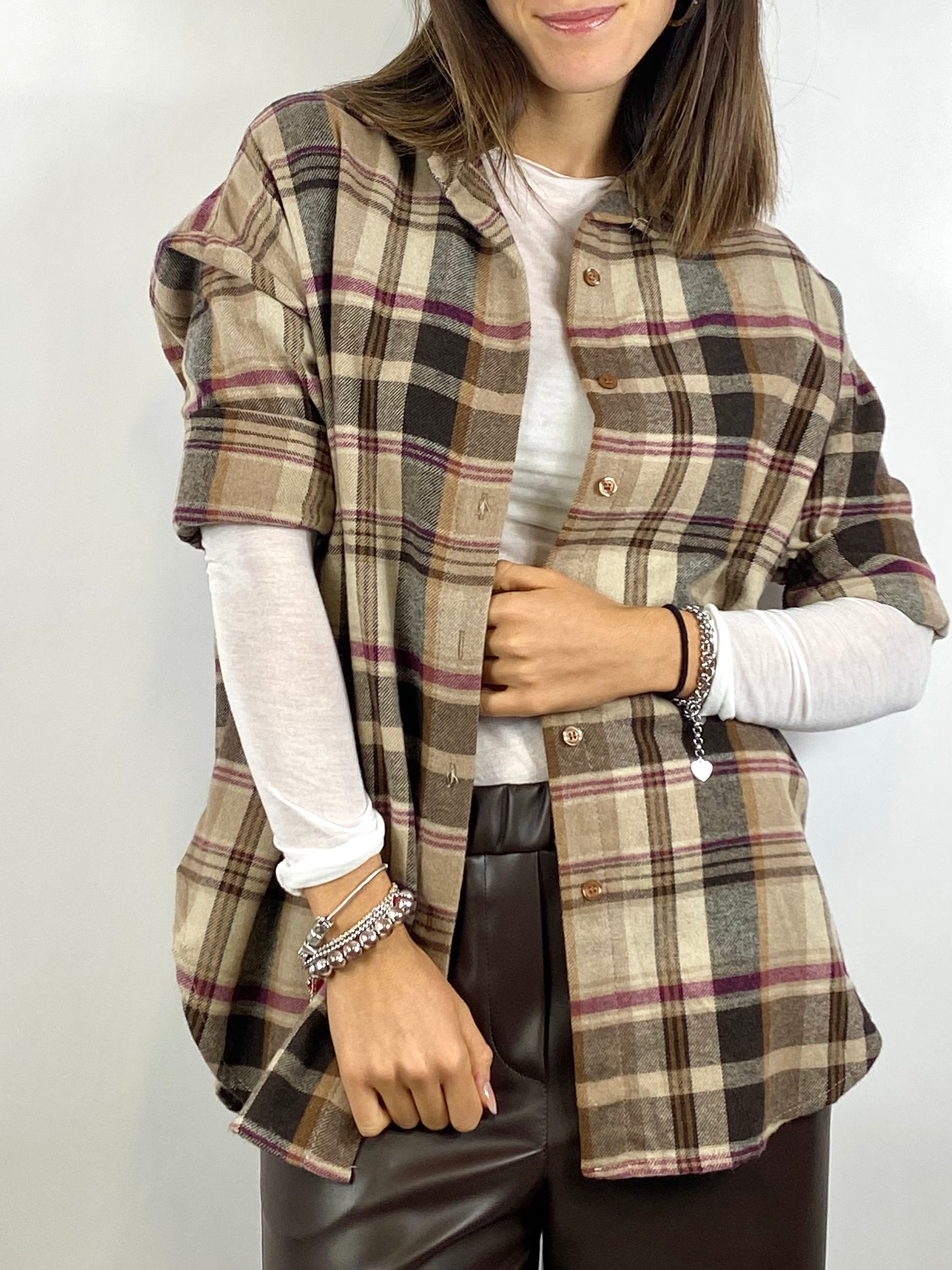 SUSY MIX CAMICIA CHECK MORO