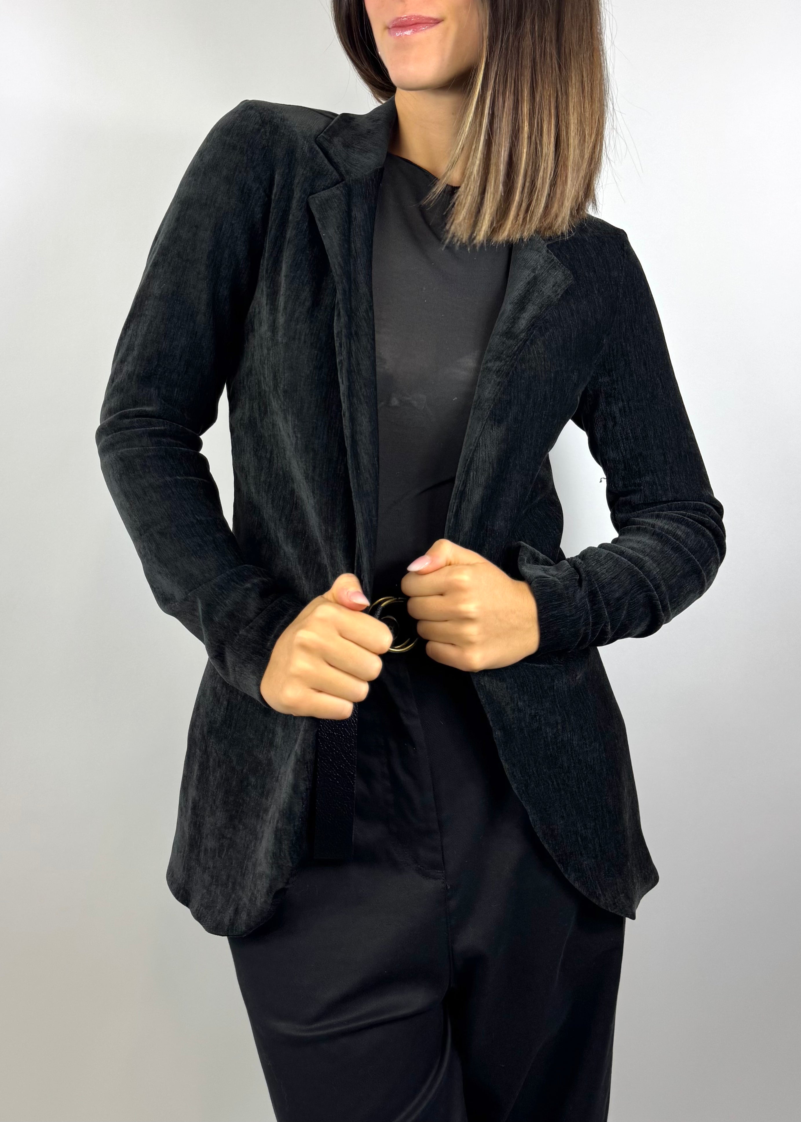 SUSY MIX GIACCA IN VELLUTO NERA