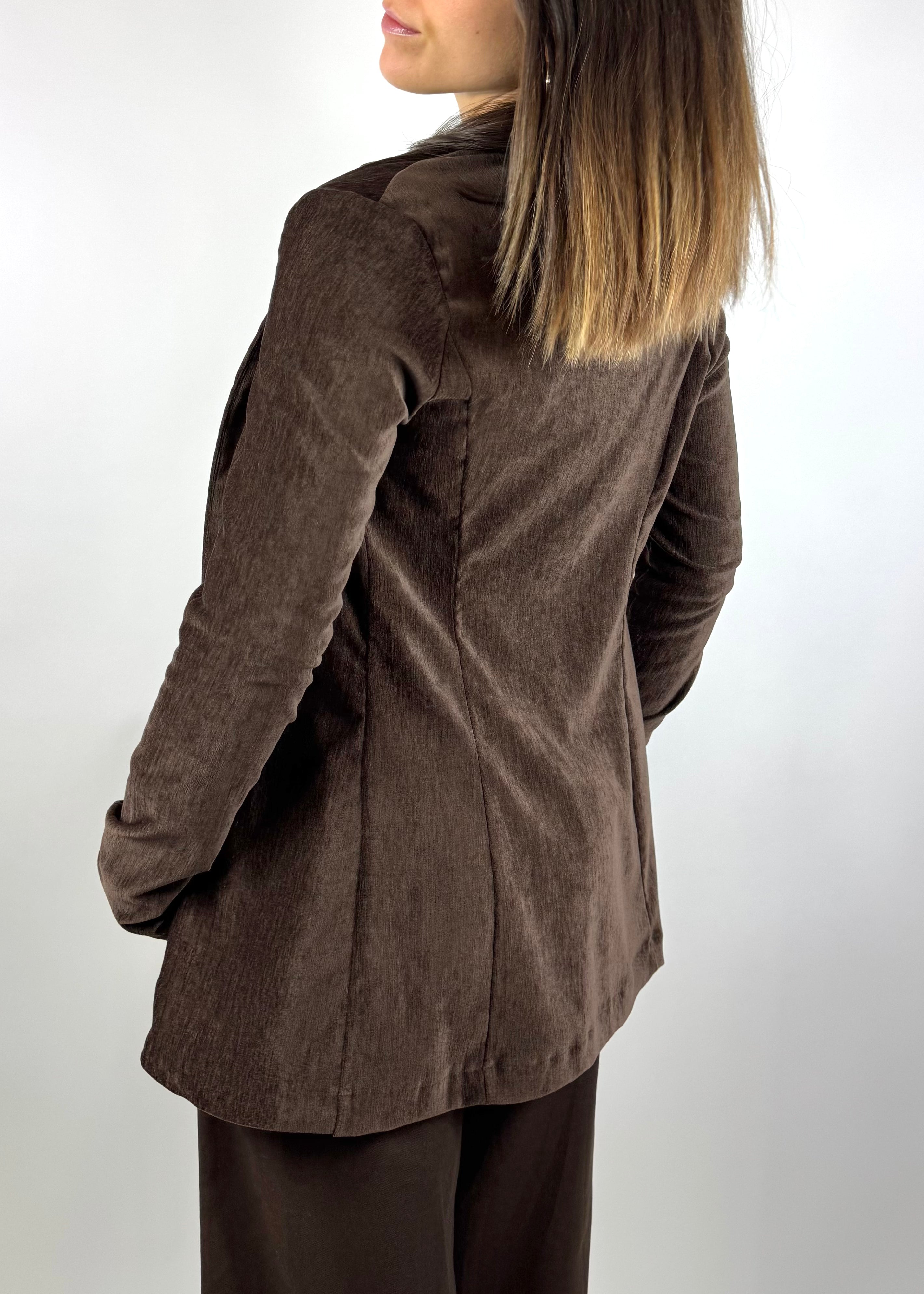 SUSY MIX GIACCA IN VELLUTO MORO