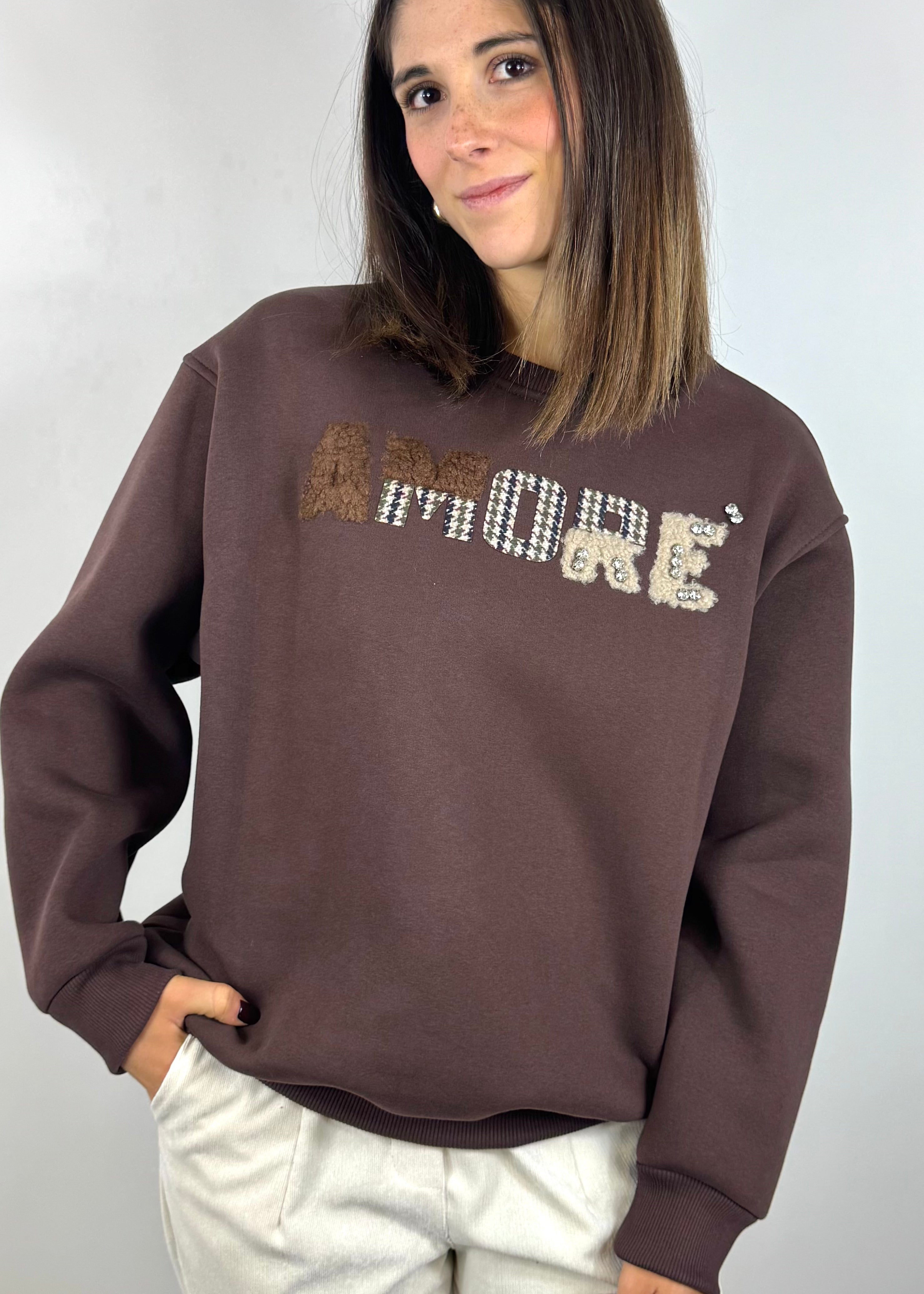 SUSY MIX FELPA AMORE MORO