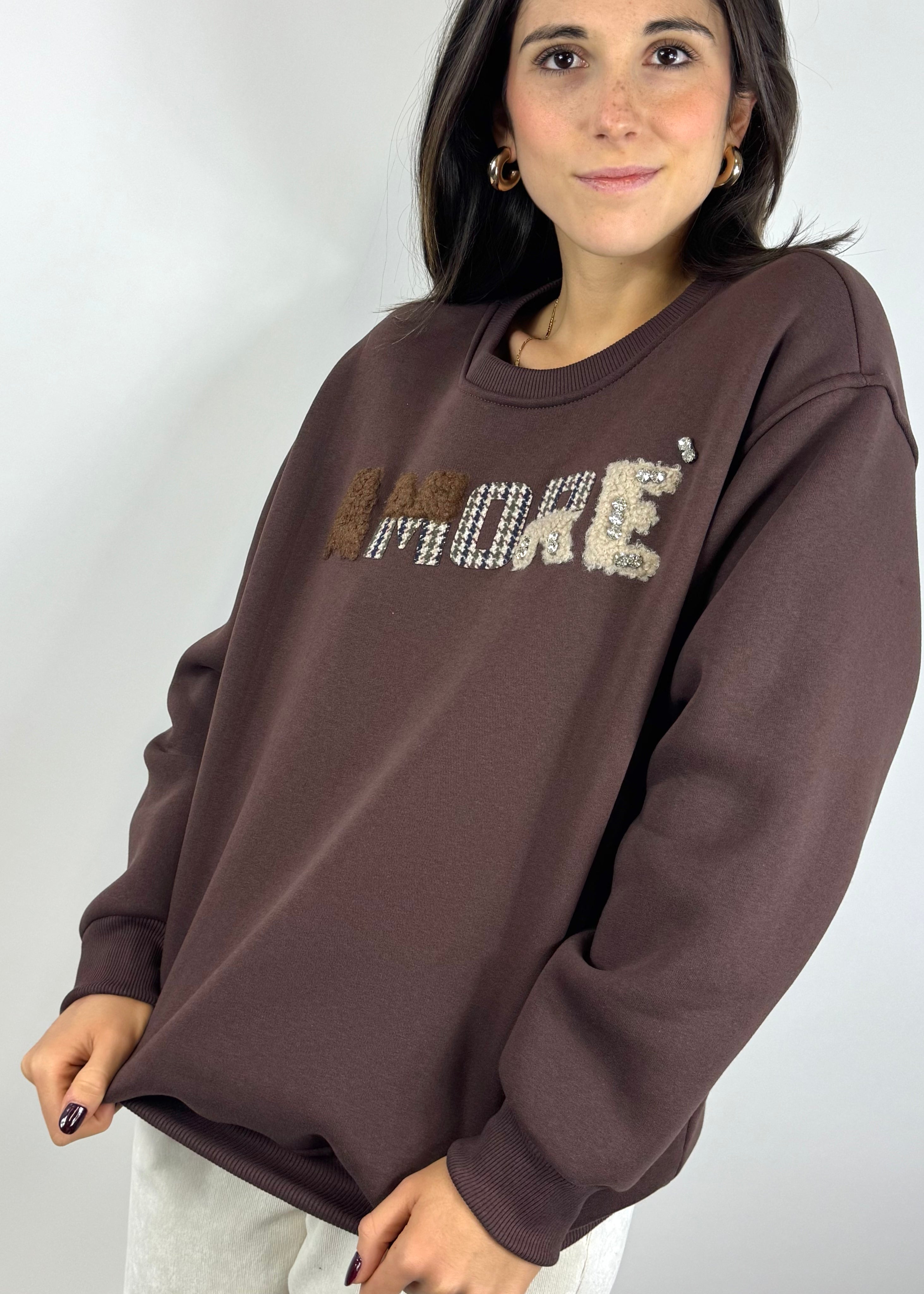 SUSY MIX FELPA AMORE MORO