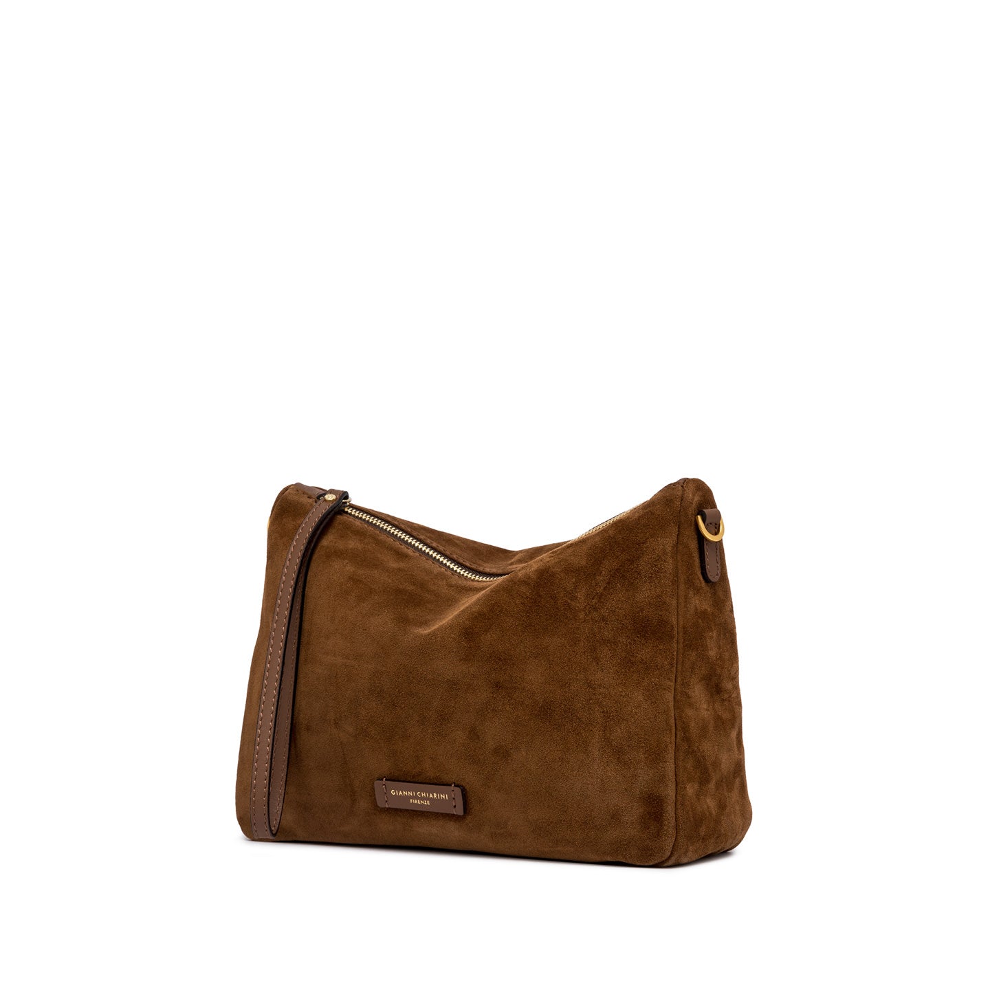 Gianni Chiarini pochette in pelle scamosciata nora pouch cognac