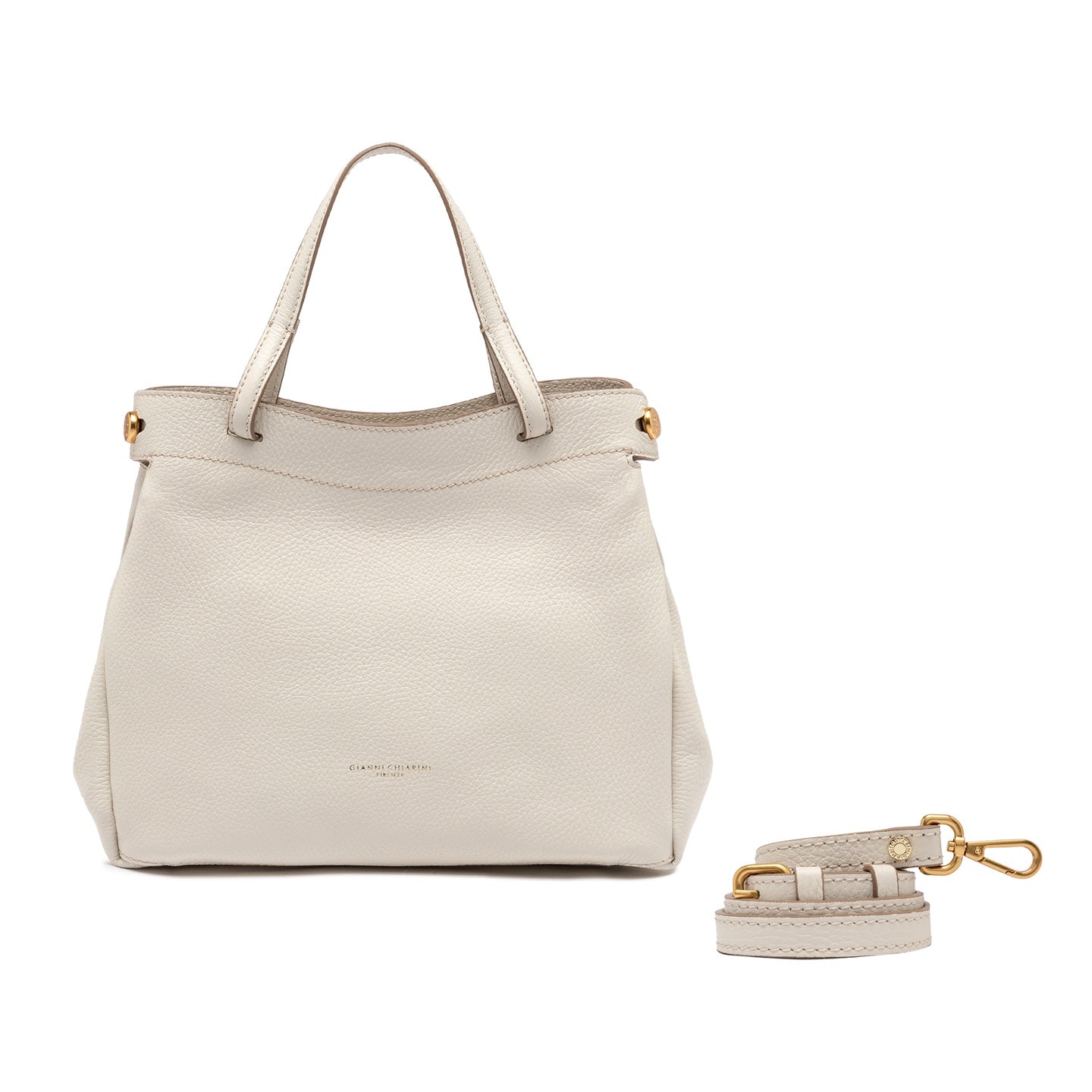 Gianni Chiarini borsa donna a mano in pelle color marmo