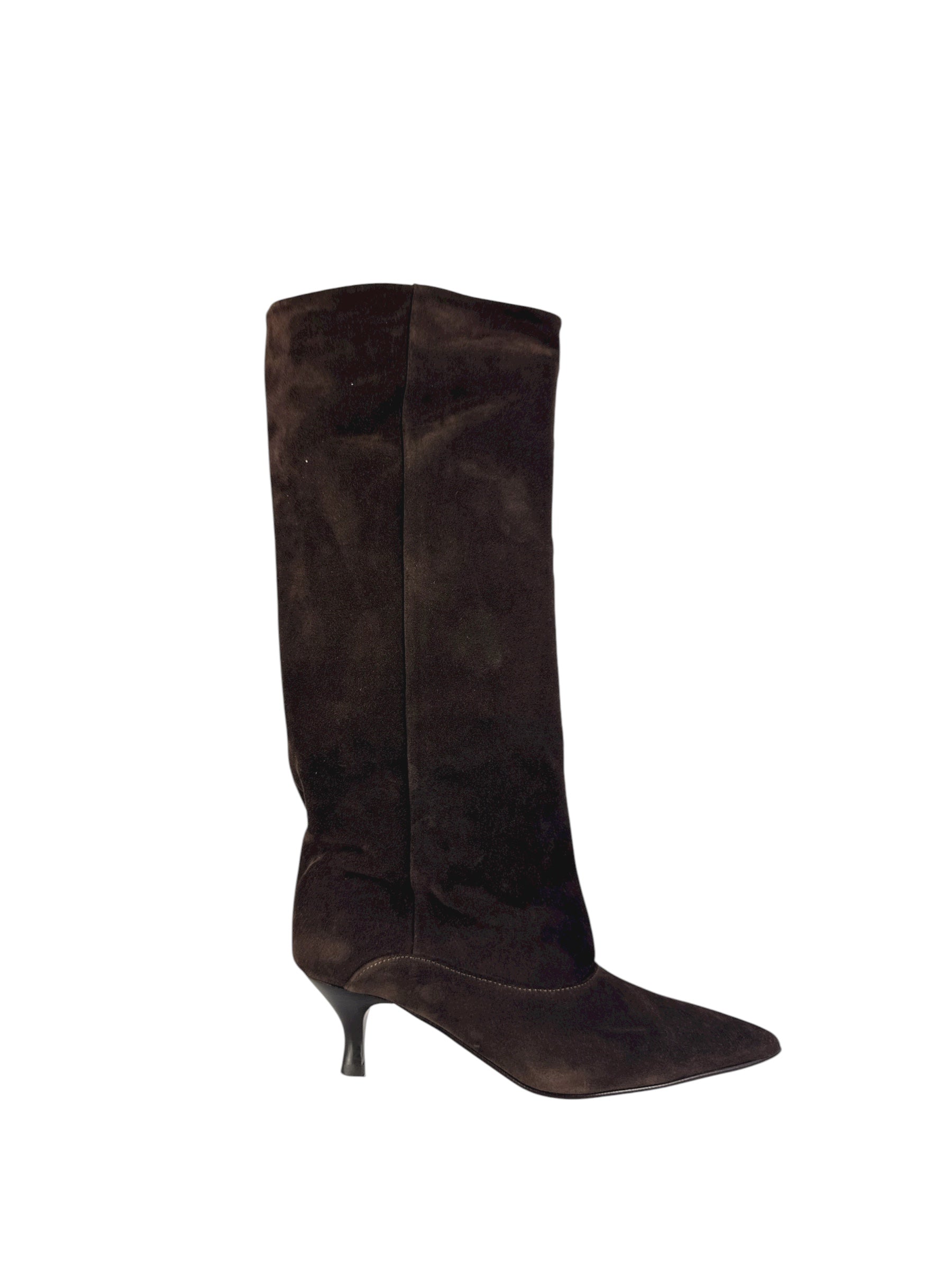 ELISA LANCI stivale in camoscio marrone