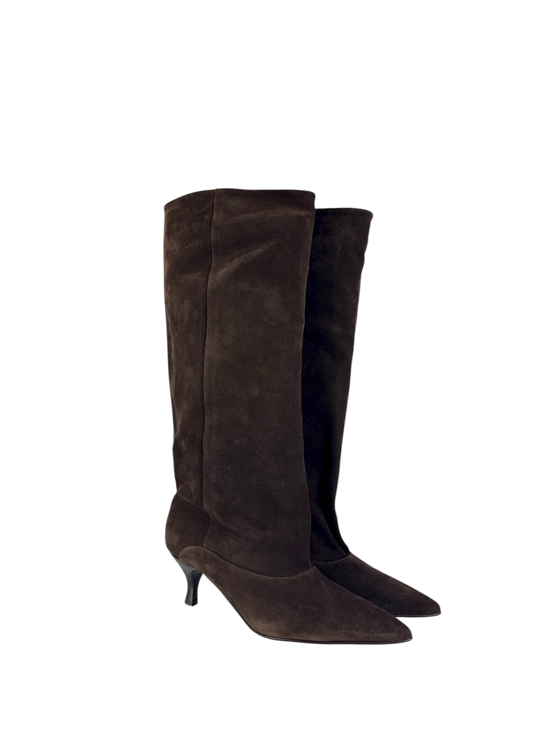 ELISA LANCI stivale in camoscio marrone