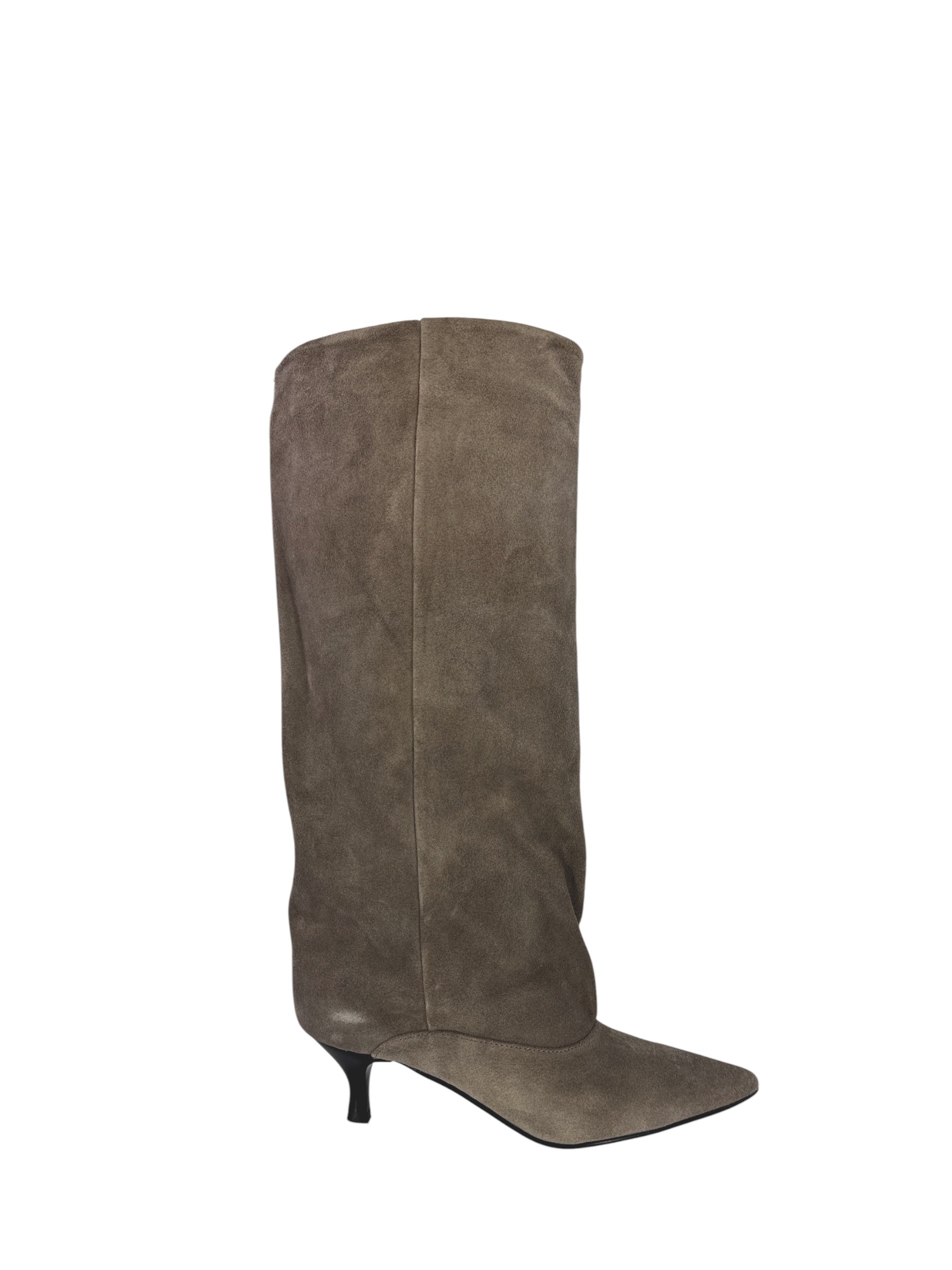 ELISA LANCI stivale in camoscio taupe