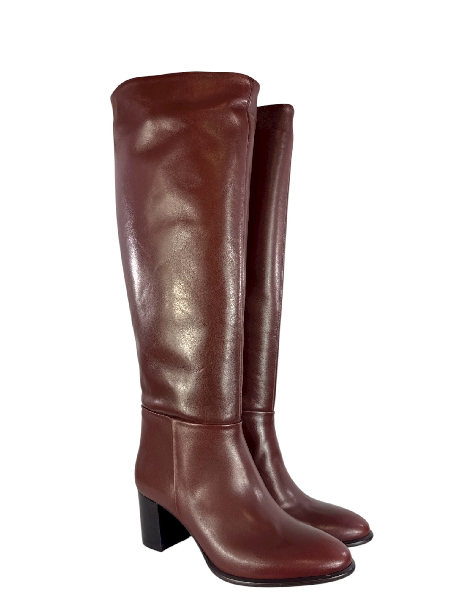 ELISA LANCI stivale in pelle marrone