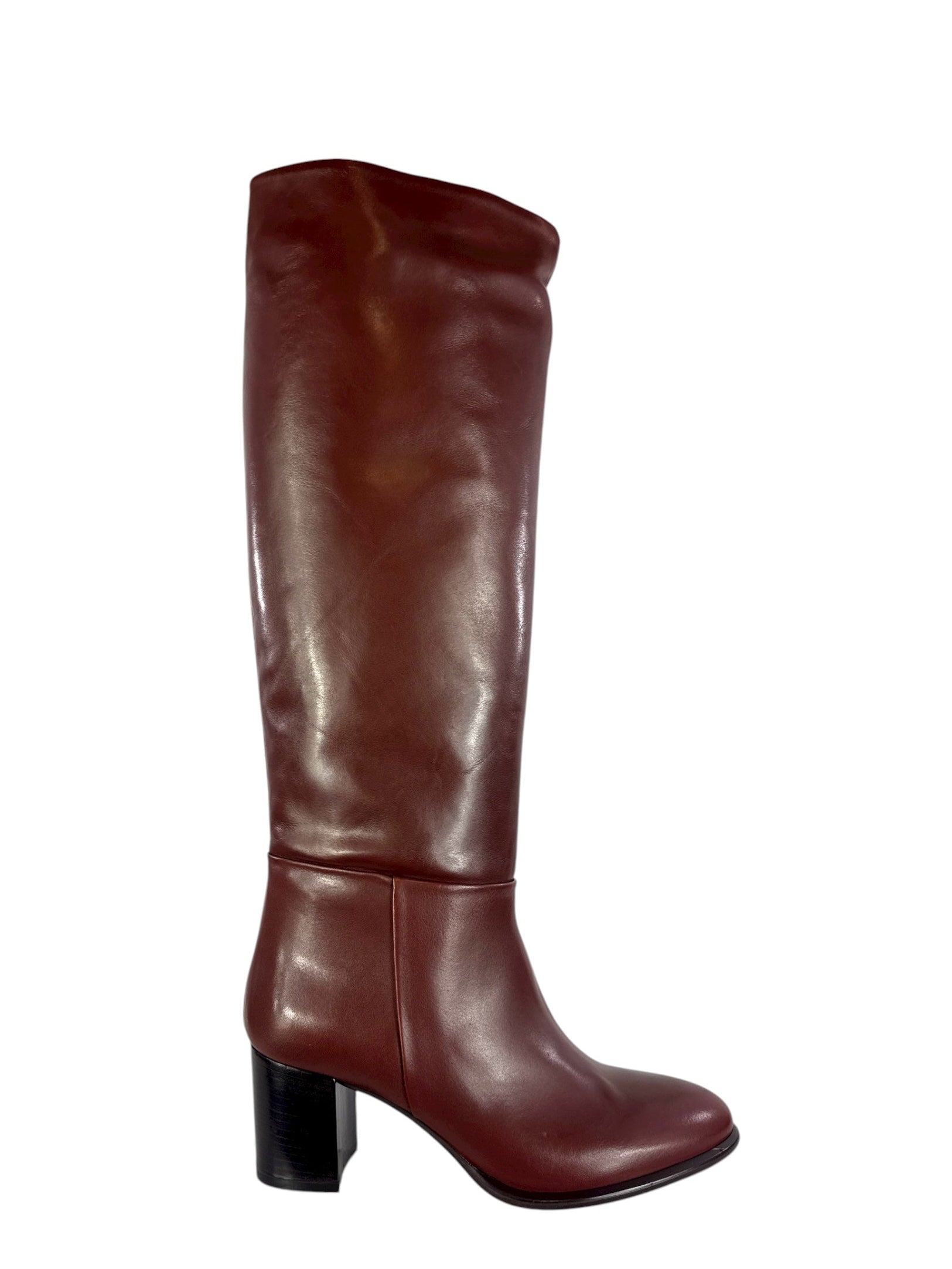 ELISA LANCI stivale in pelle marrone