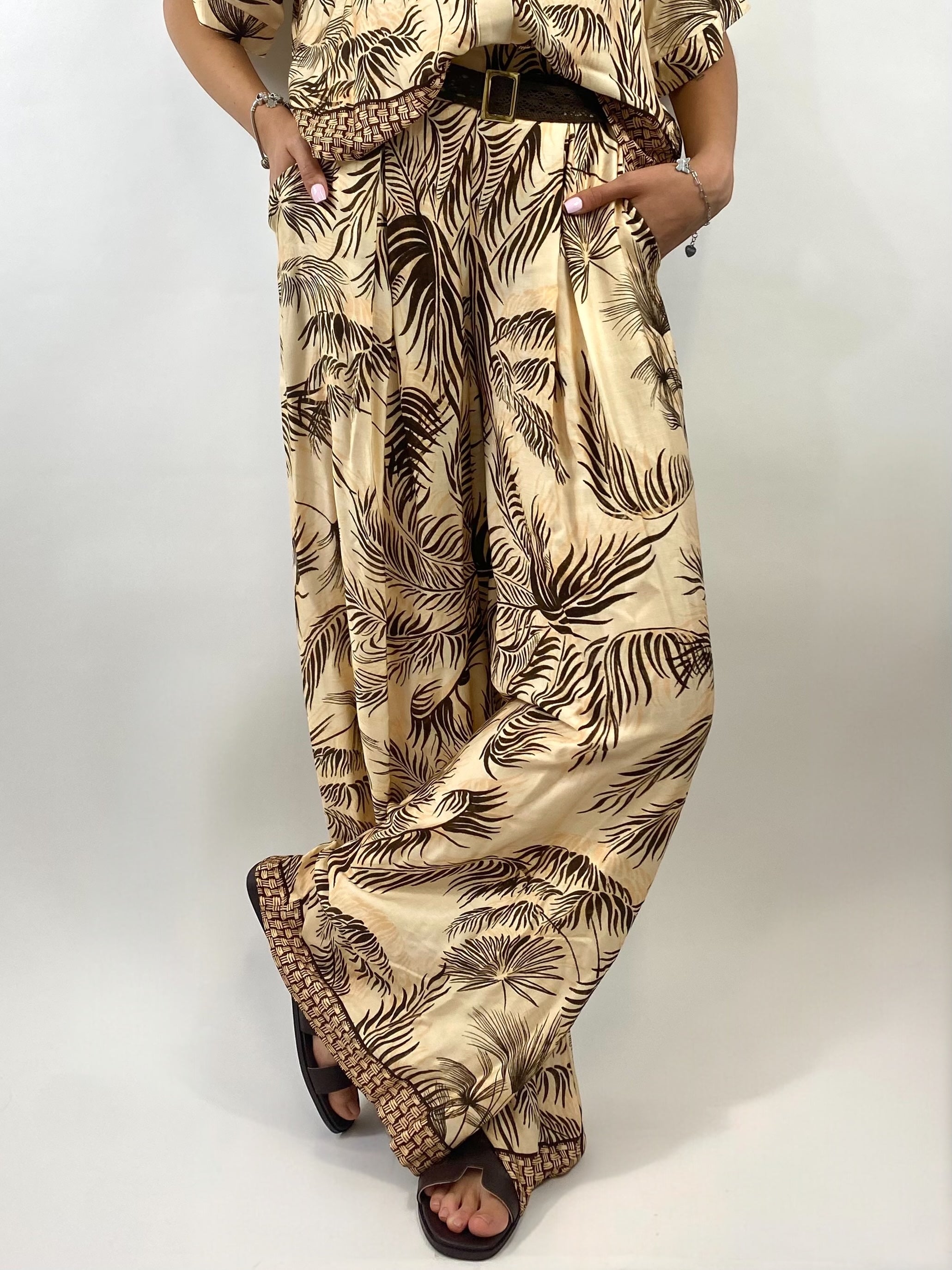 SUSY MIX PANTALONE FANTASIA MORO