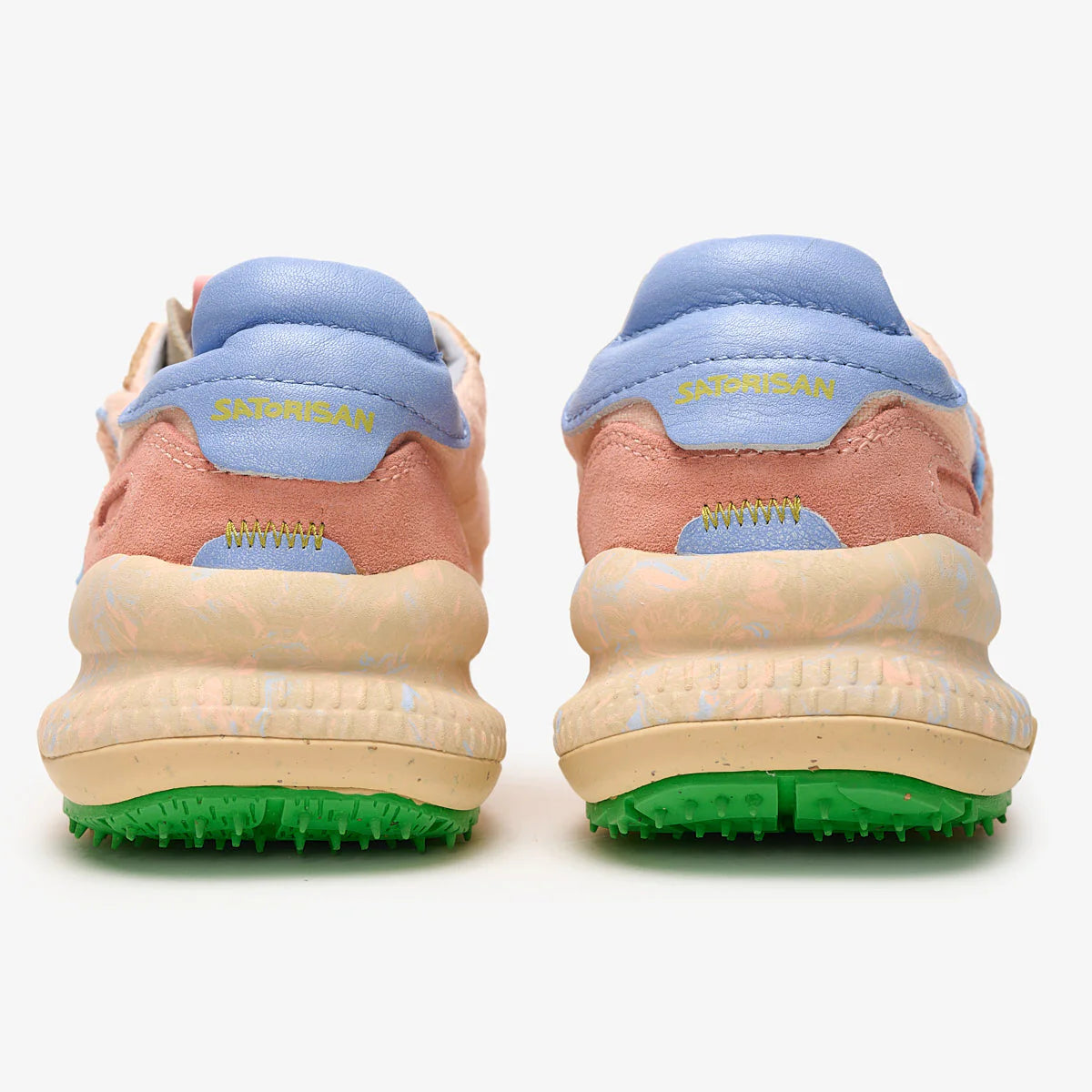 Satorisan sneakers donna in lino pesca e dettagli in suede lilla